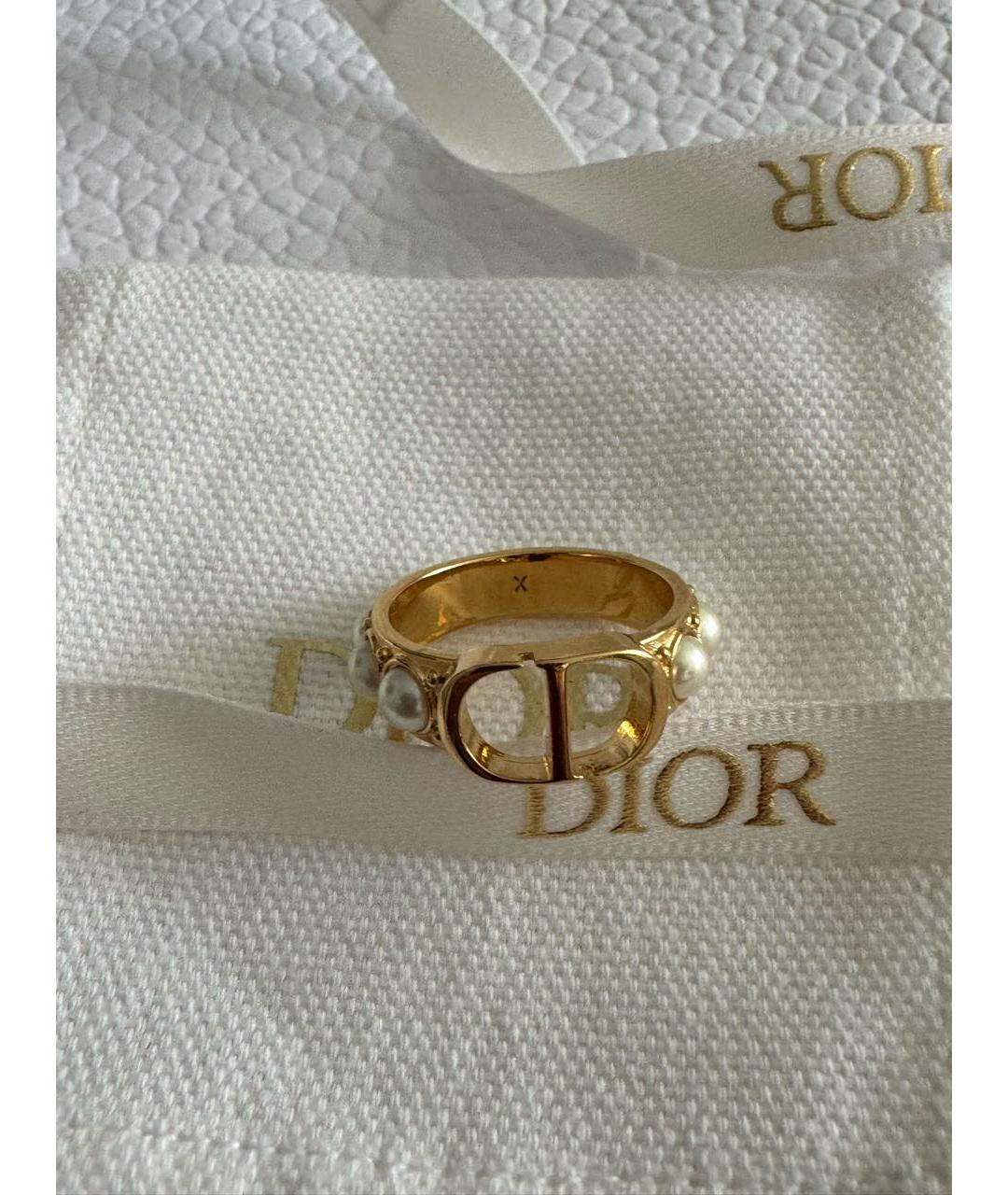 CHRISTIAN DIOR Золотое металлическое кольцо, фото 5