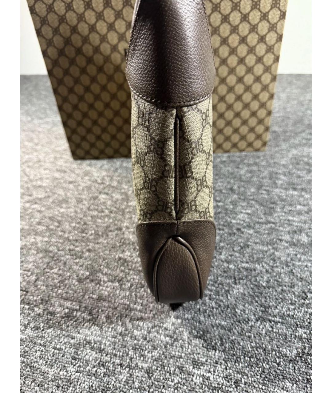 GUCCI Коричневая сумка с короткими ручками, фото 4