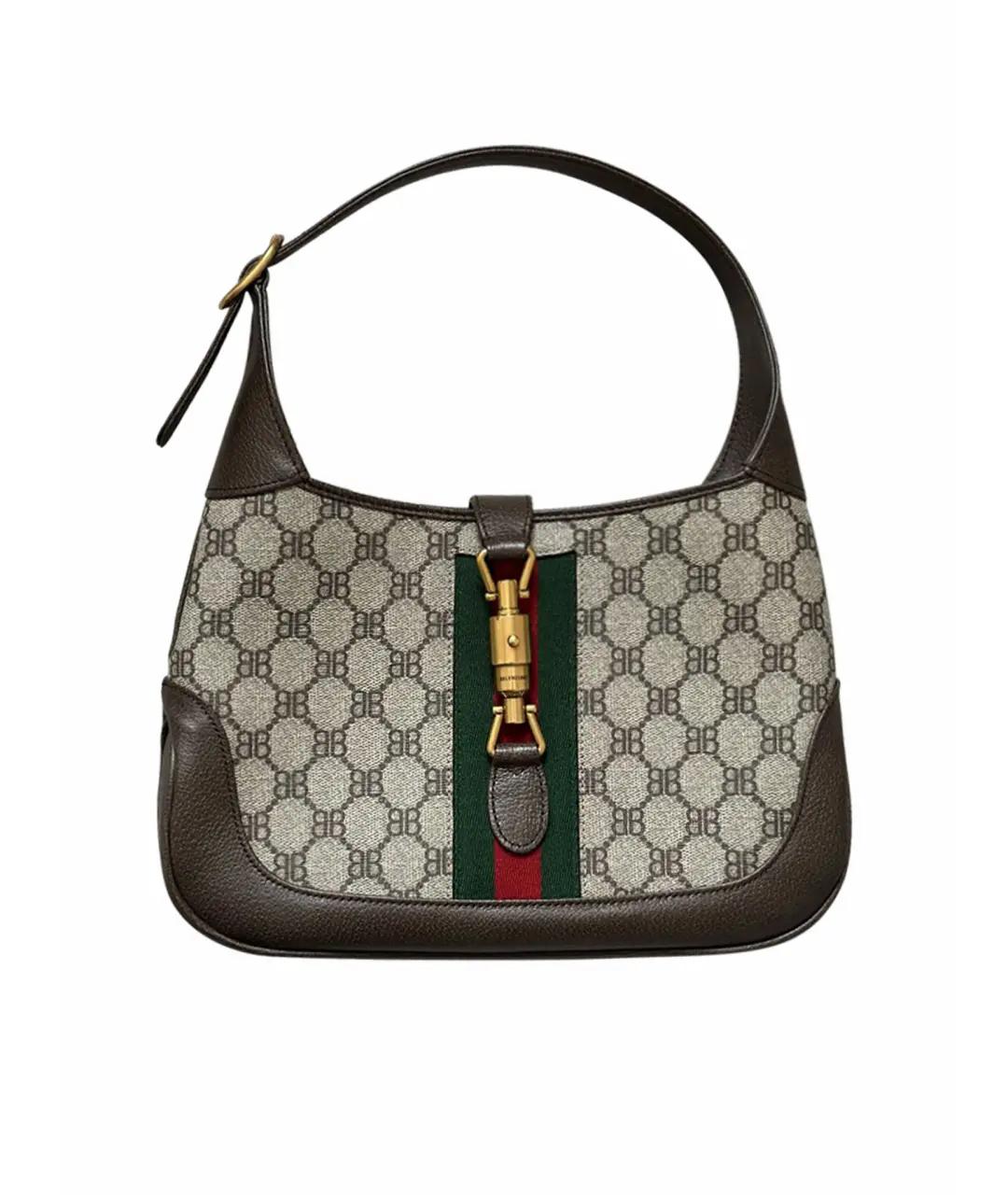 GUCCI Коричневая сумка с короткими ручками, фото 1