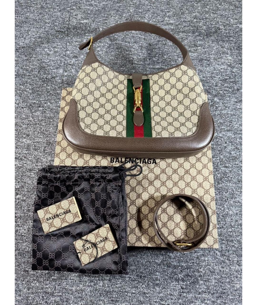 GUCCI Коричневая сумка с короткими ручками, фото 3
