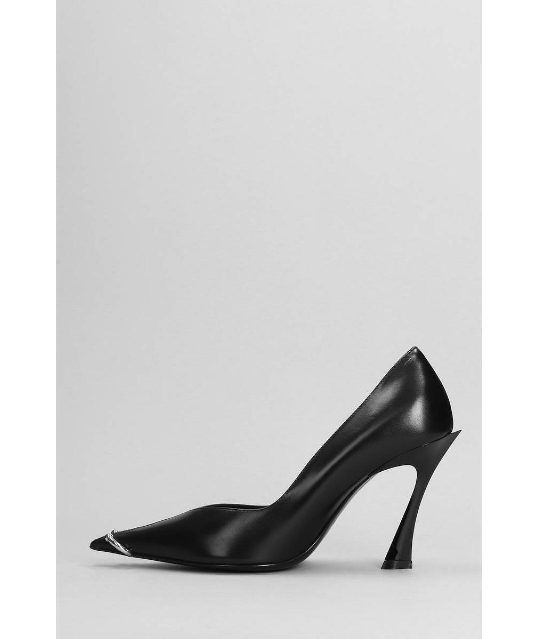 MUGLER Черные кожаные туфли, фото 6