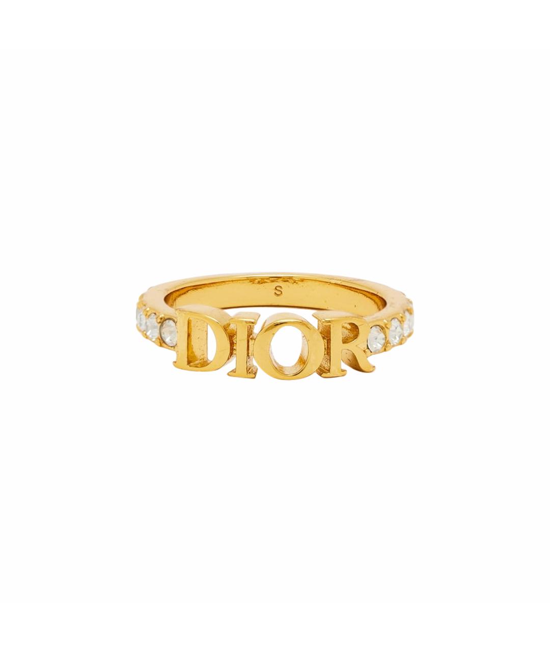 CHRISTIAN DIOR Золотое металлическое кольцо, фото 1