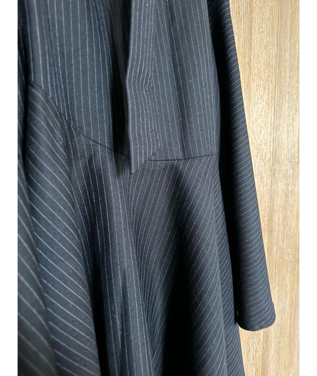 DRIES VAN NOTEN Темно-синяя шерстяная юбка миди, фото 2