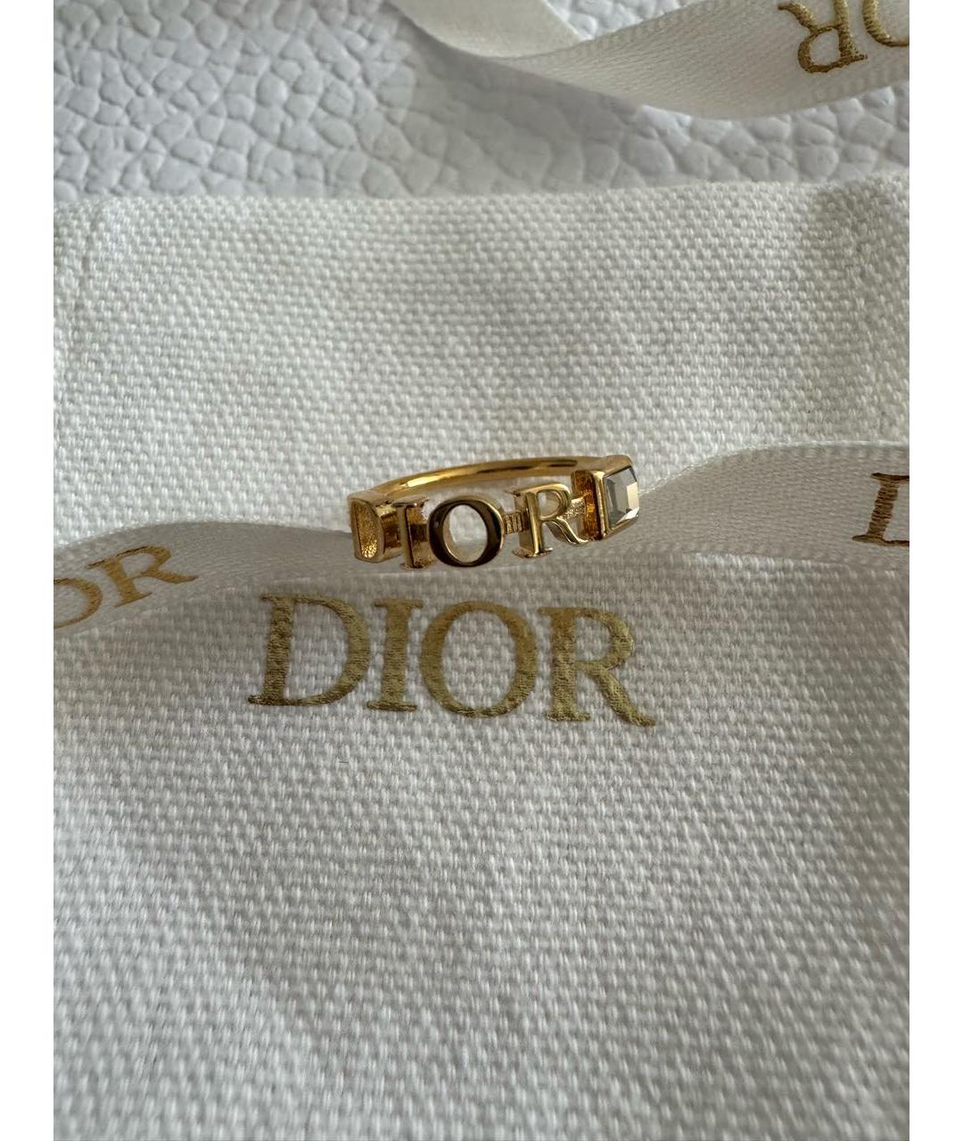 CHRISTIAN DIOR Золотое металлическое кольцо, фото 2