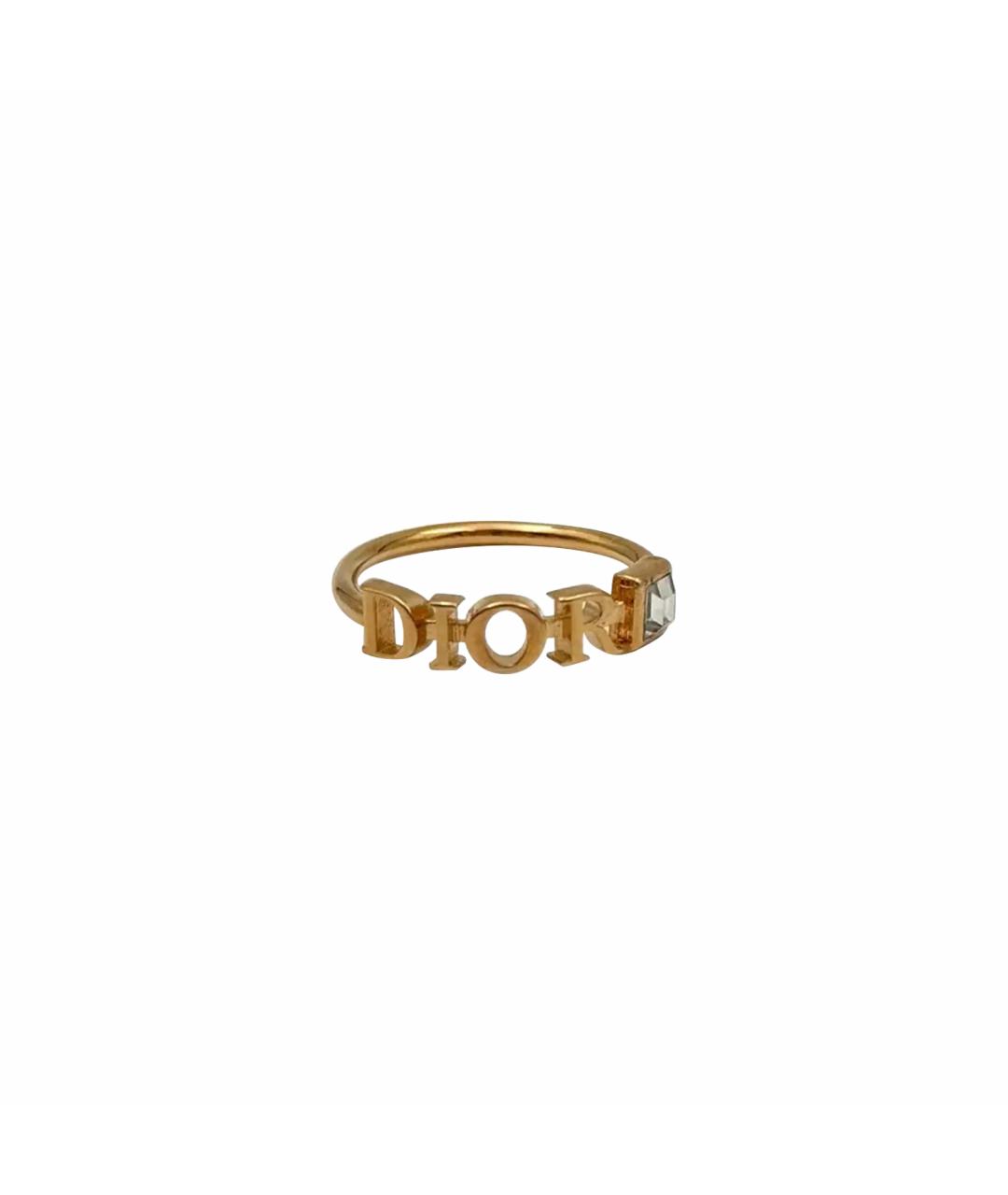 CHRISTIAN DIOR Золотое металлическое кольцо, фото 1