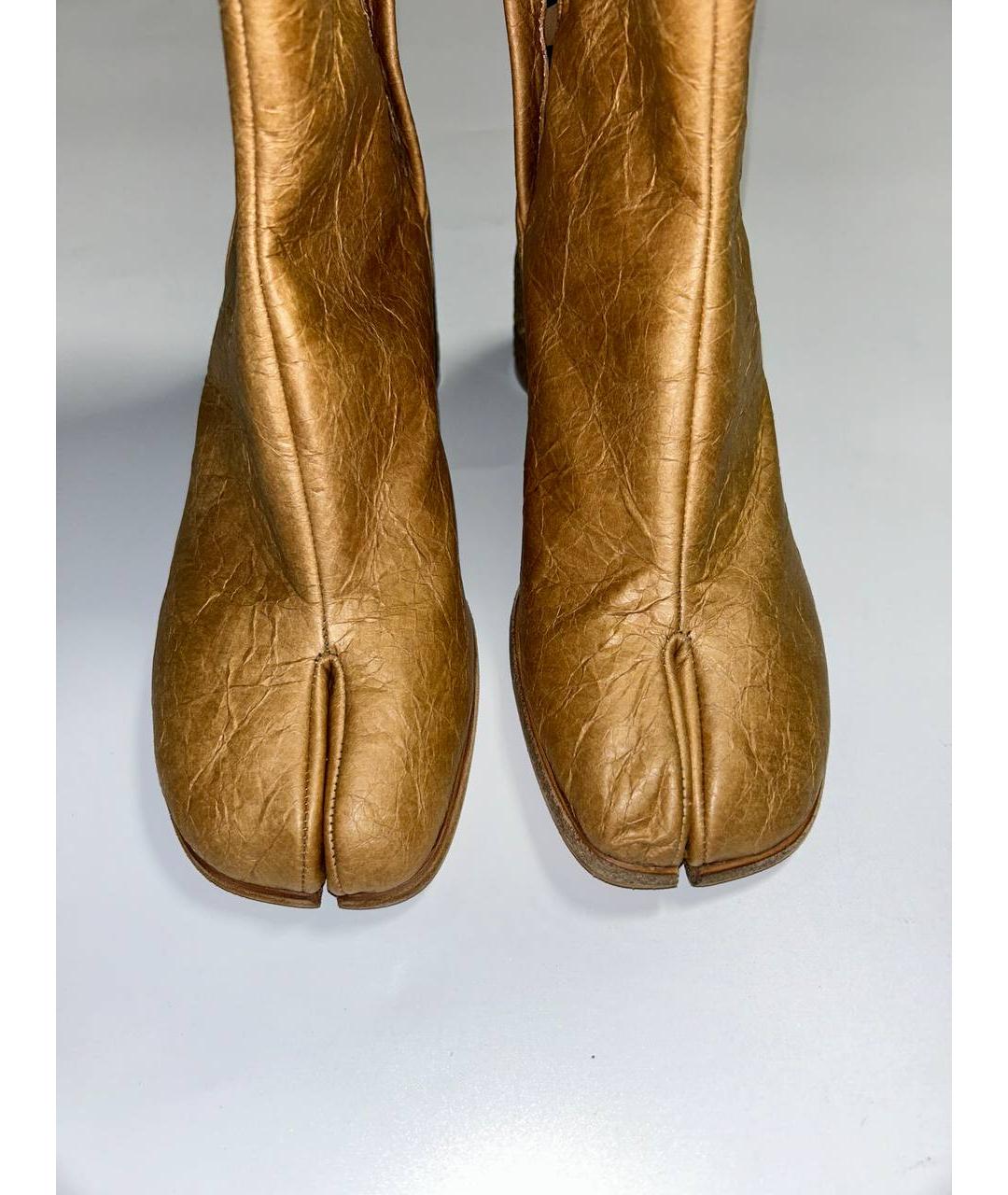 MAISON MARGIELA Коричневые кожаные полусапоги, фото 3