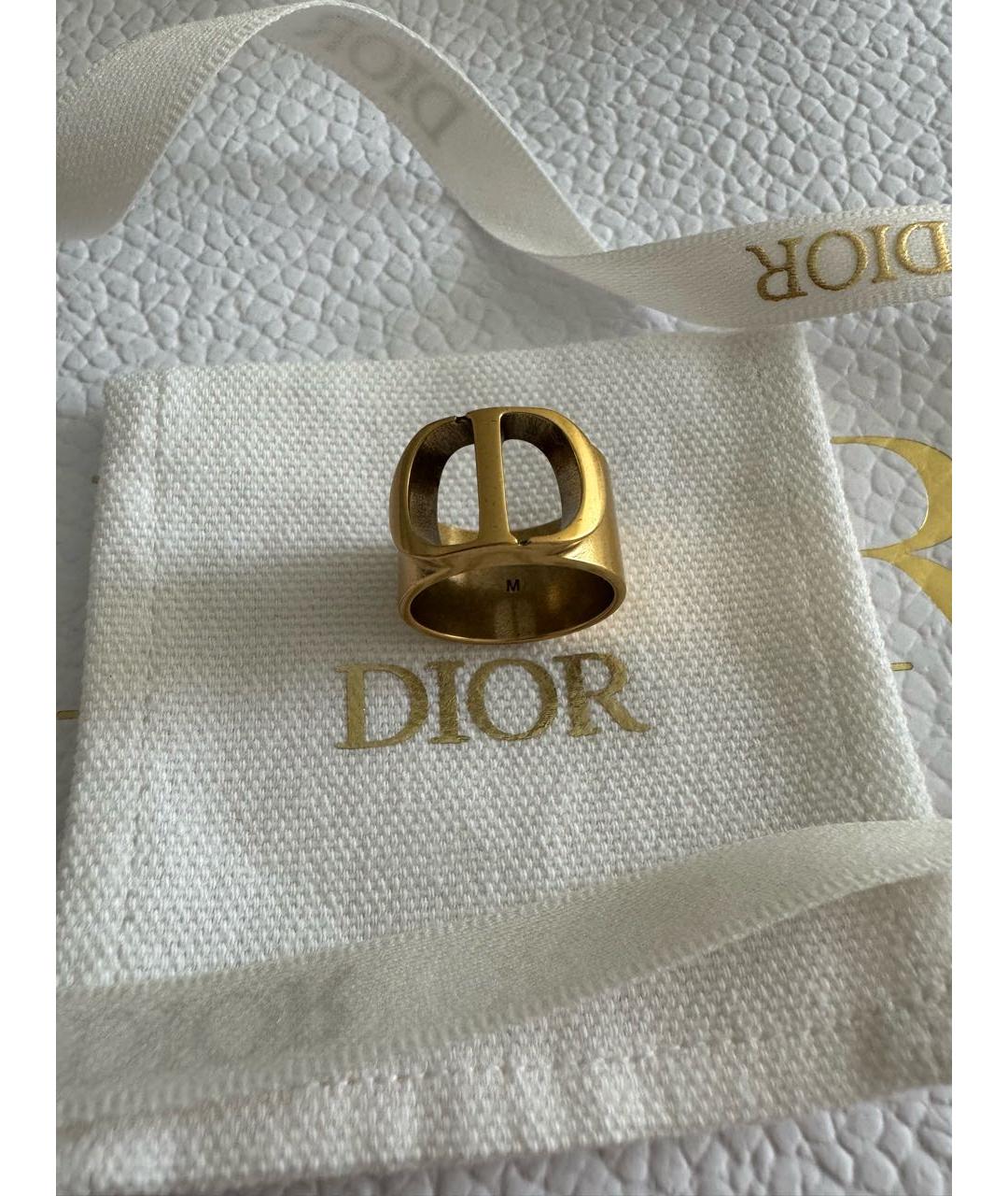 CHRISTIAN DIOR Золотое металлическое кольцо, фото 5