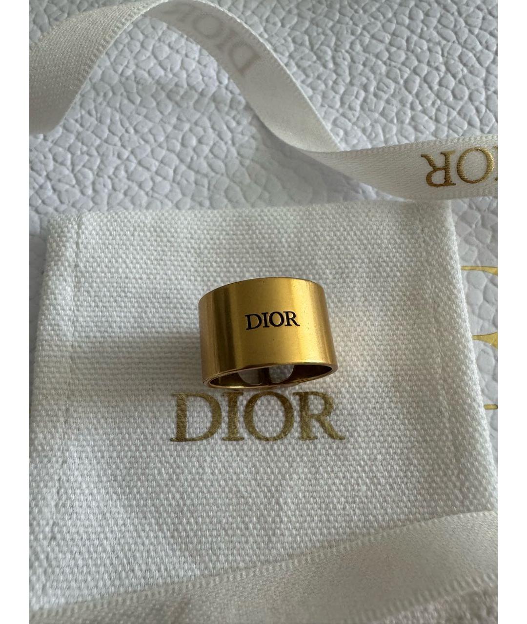CHRISTIAN DIOR Золотое металлическое кольцо, фото 3