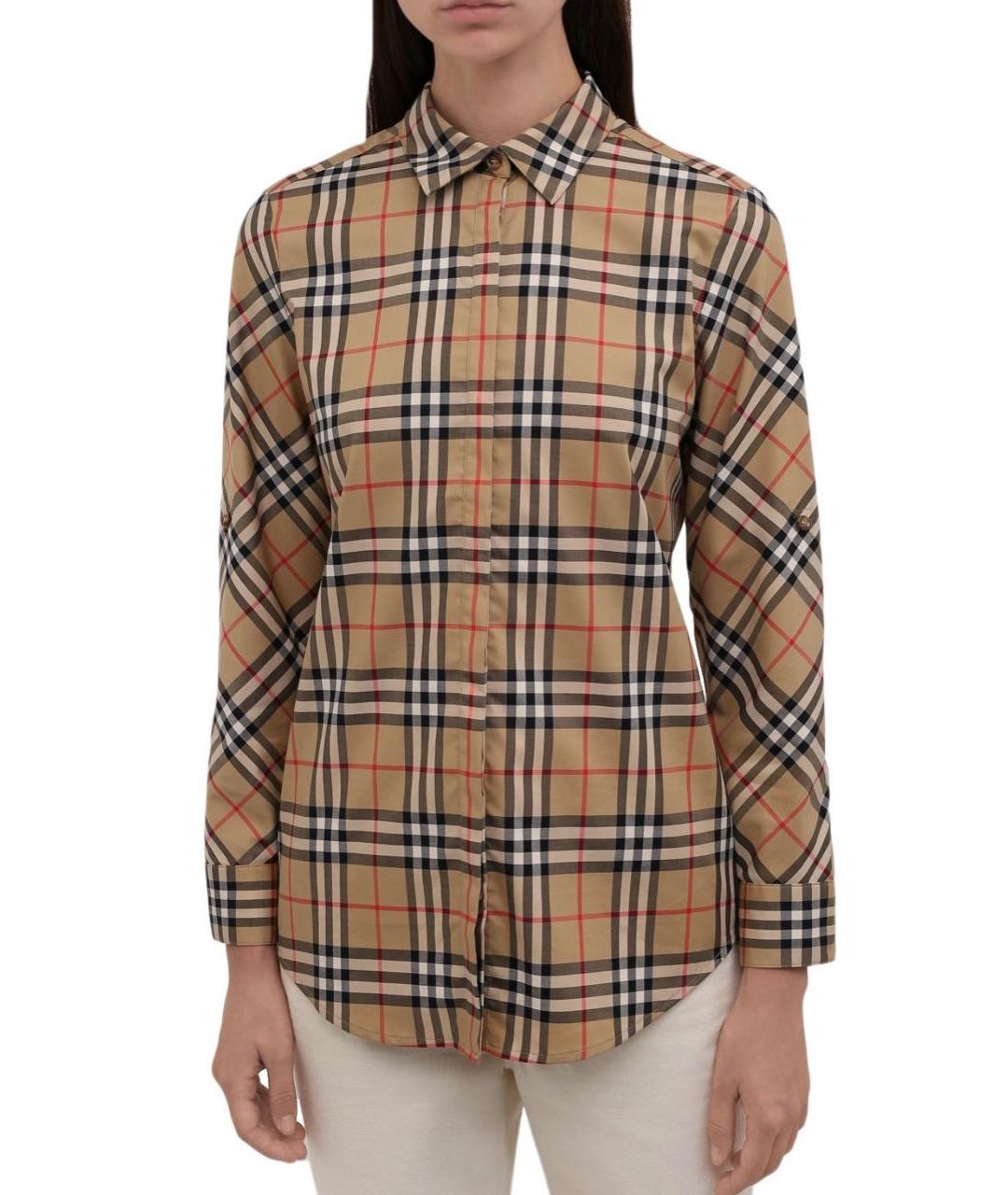 BURBERRY Хлопко-эластановая рубашка, фото 2