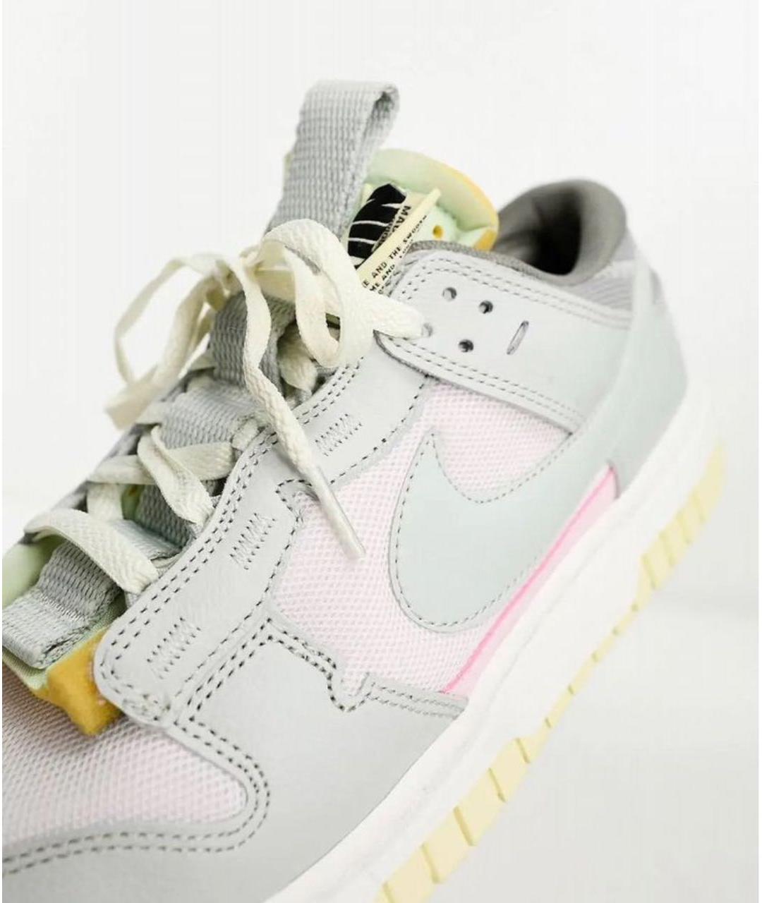 NIKE Серые кожаные низкие кроссовки / кеды, фото 7