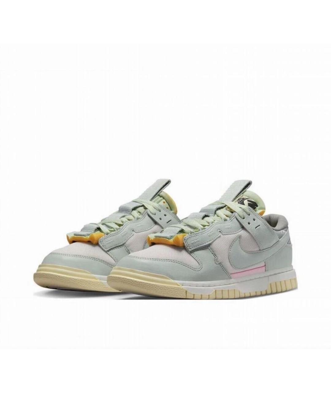 NIKE Серые кожаные низкие кроссовки / кеды, фото 2