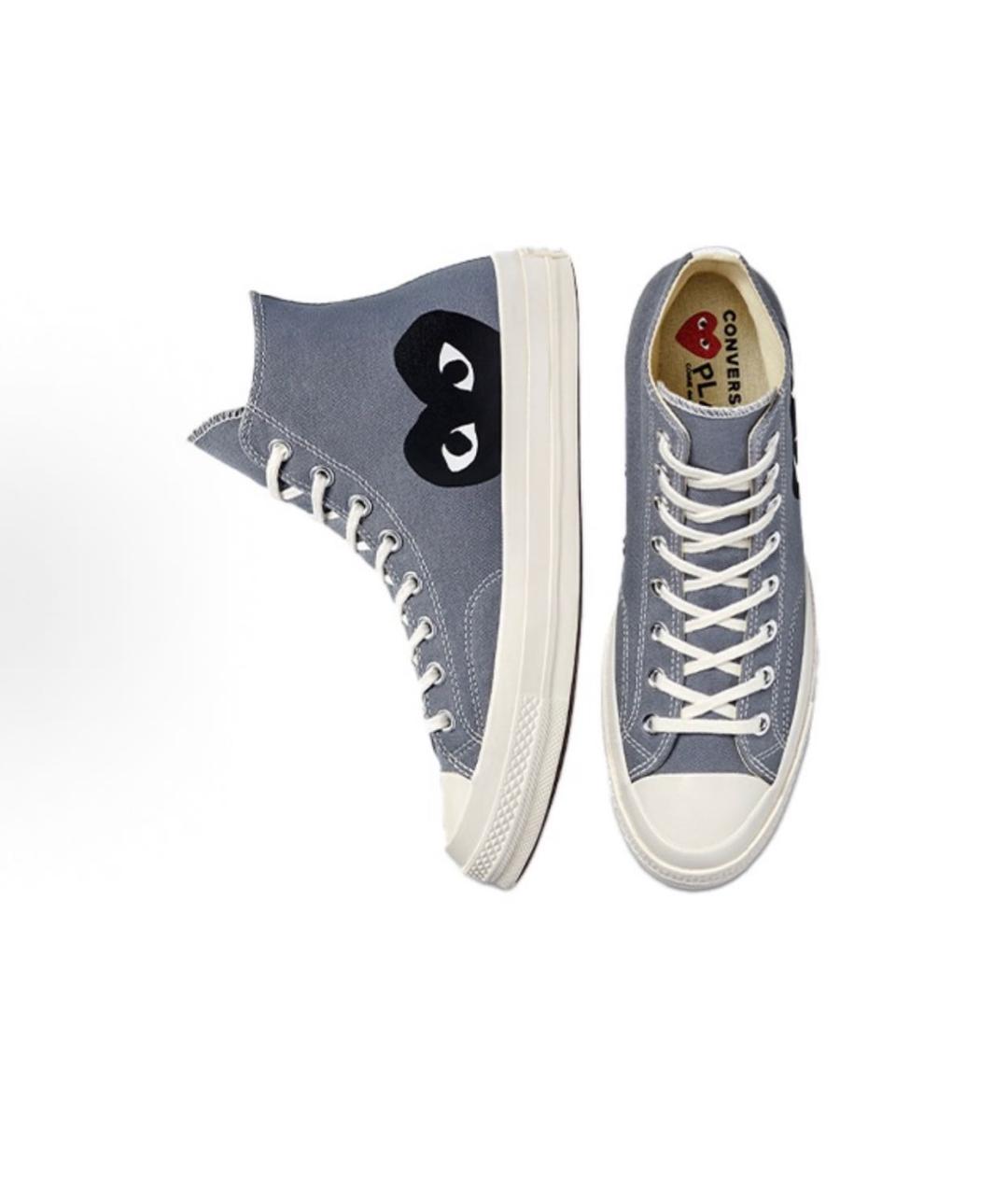 CONVERSE Серые текстильные высокие кроссовки / кеды, фото 4