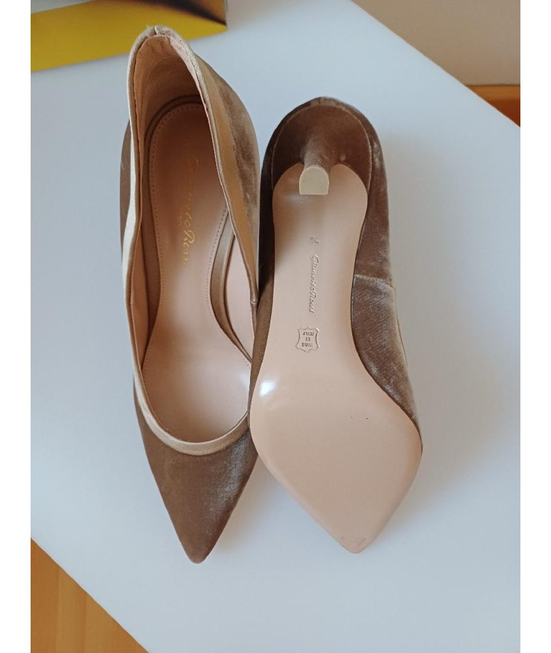 GIANVITO ROSSI Коричневые кожаные туфли, фото 7