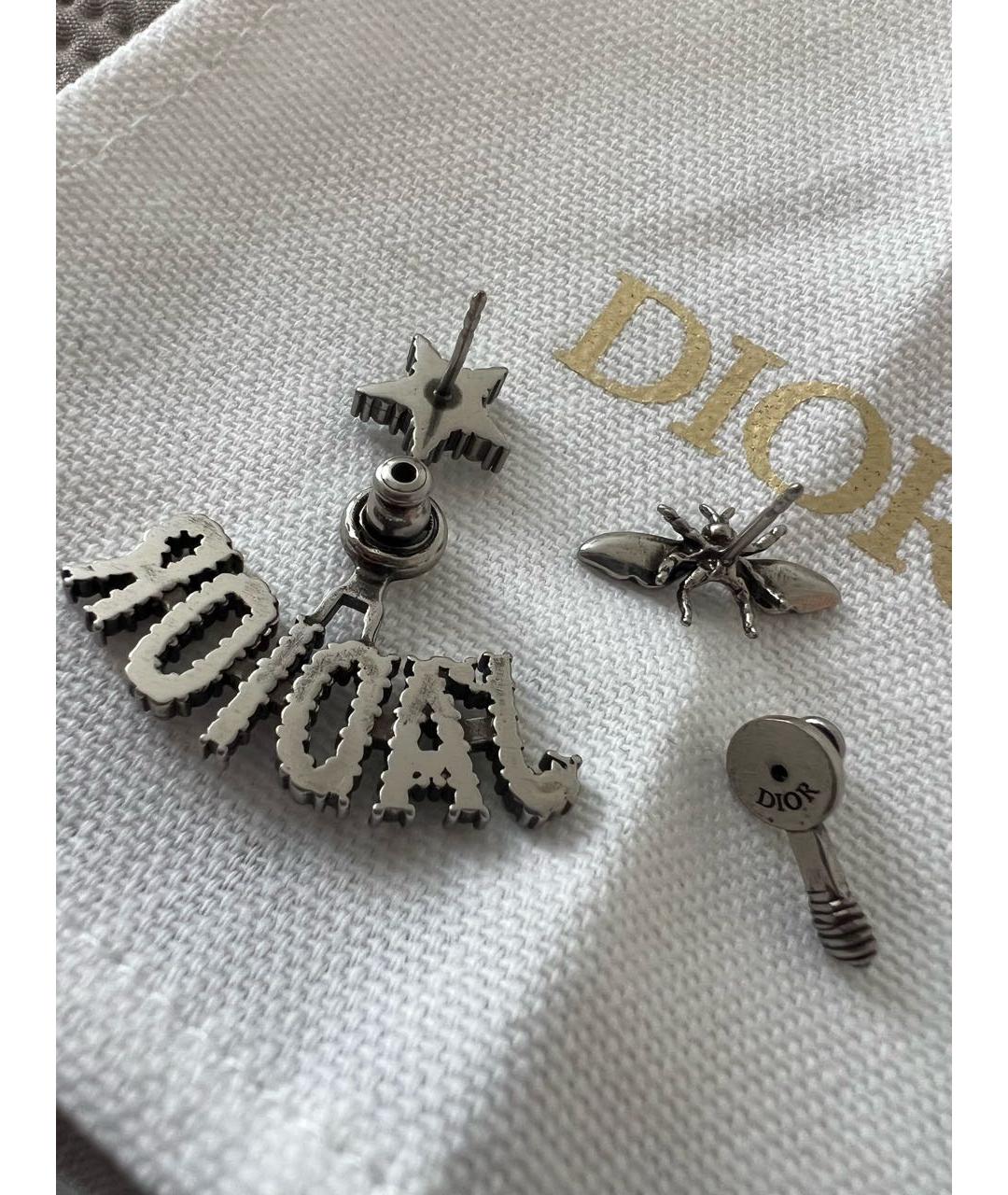 CHRISTIAN DIOR Серебряные латунные серьги, фото 3