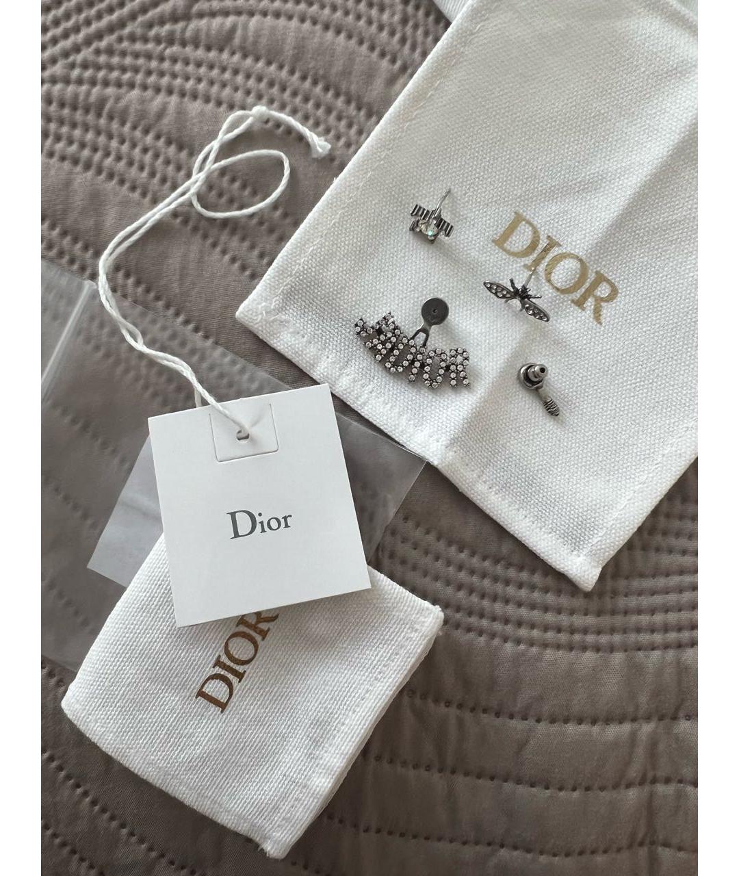 CHRISTIAN DIOR Серебряные латунные серьги, фото 4