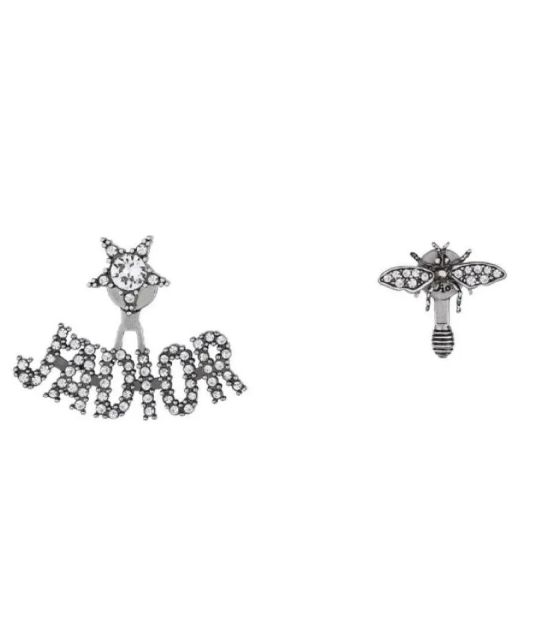 CHRISTIAN DIOR Серебряные латунные серьги, фото 1