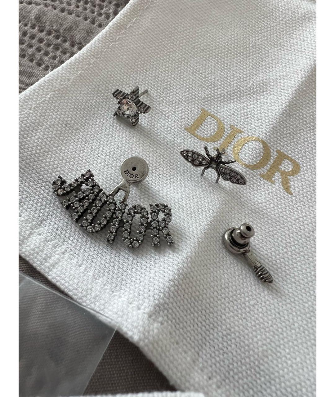 CHRISTIAN DIOR Серебряные латунные серьги, фото 2