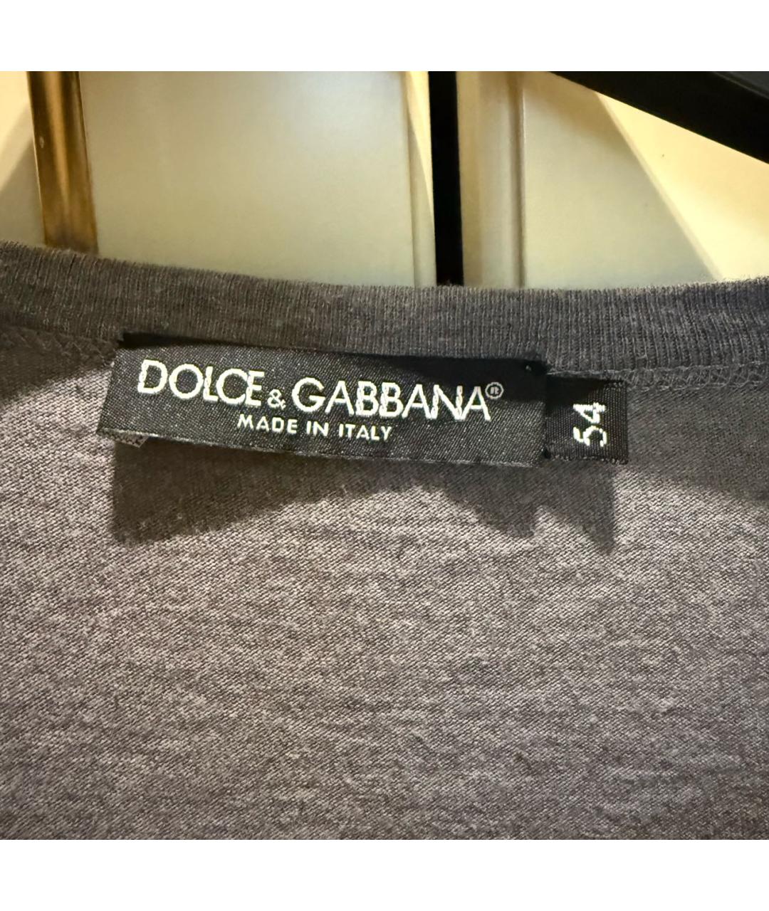DOLCE&GABBANA Серая футболка, фото 4
