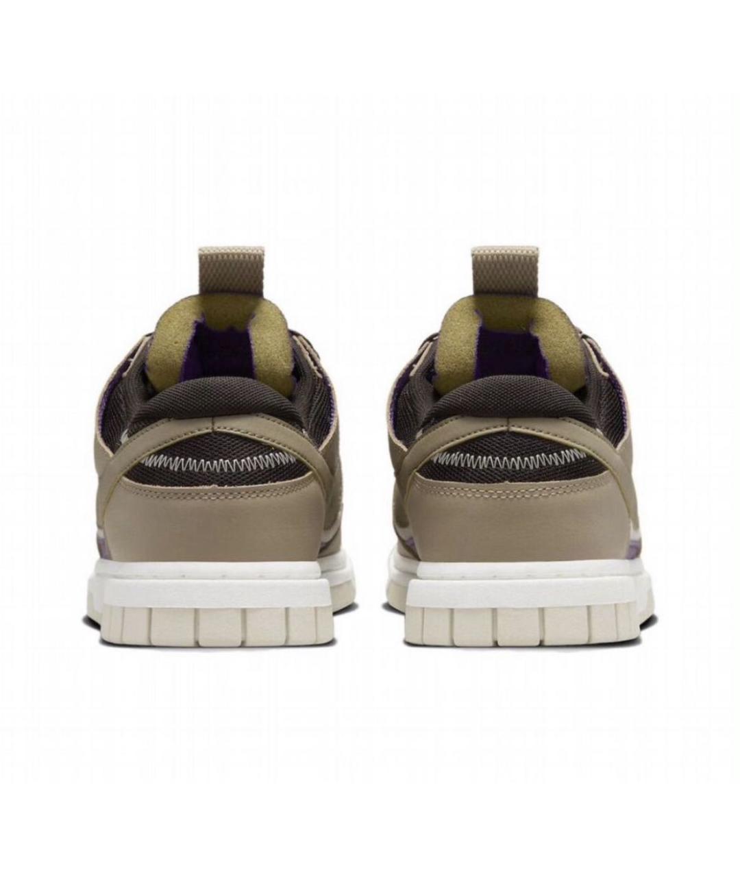 NIKE Бежевые кожаные низкие кроссовки / кеды, фото 4