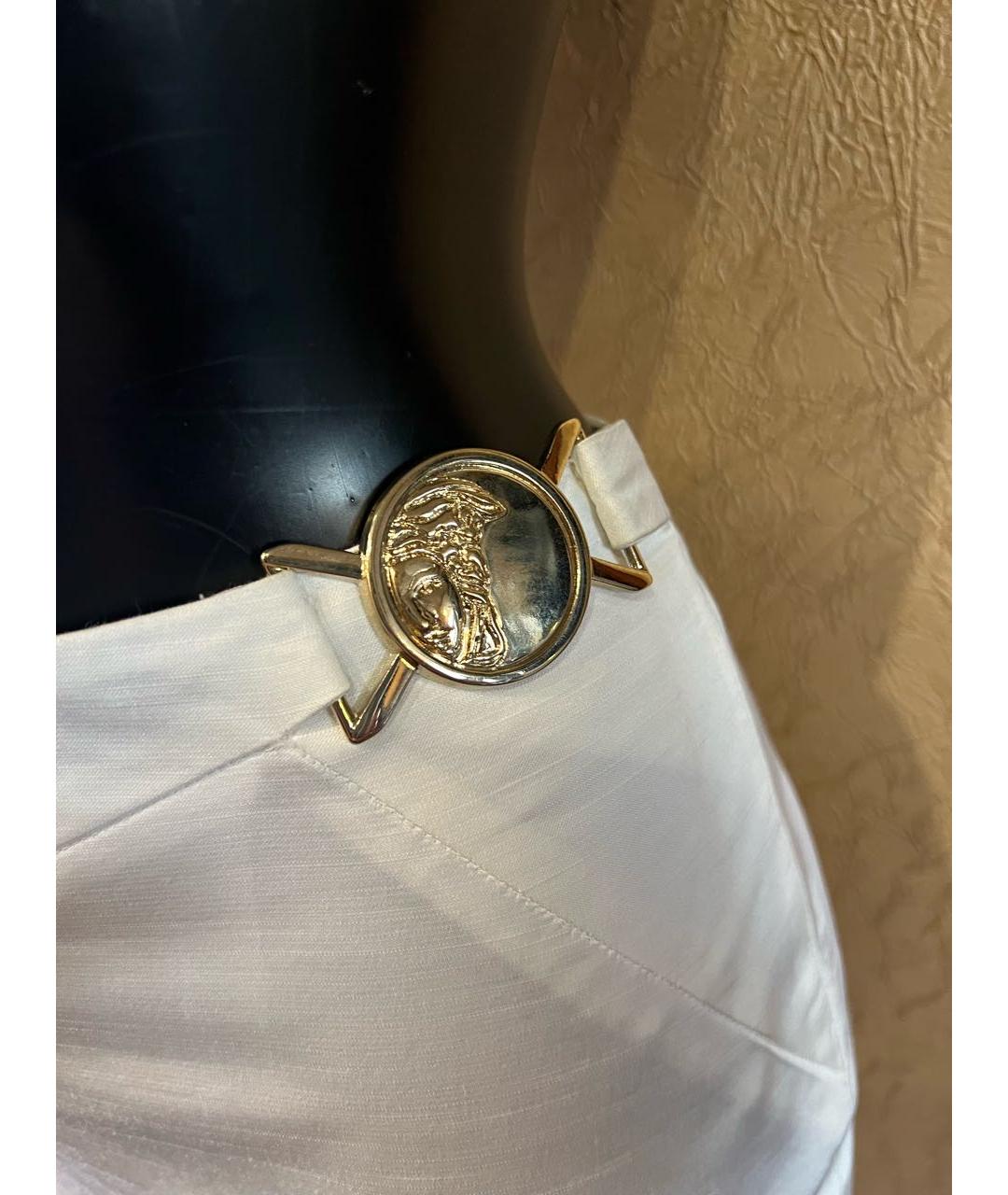 VERSACE COLLECTION Белая хлопко-эластановая юбка миди, фото 2