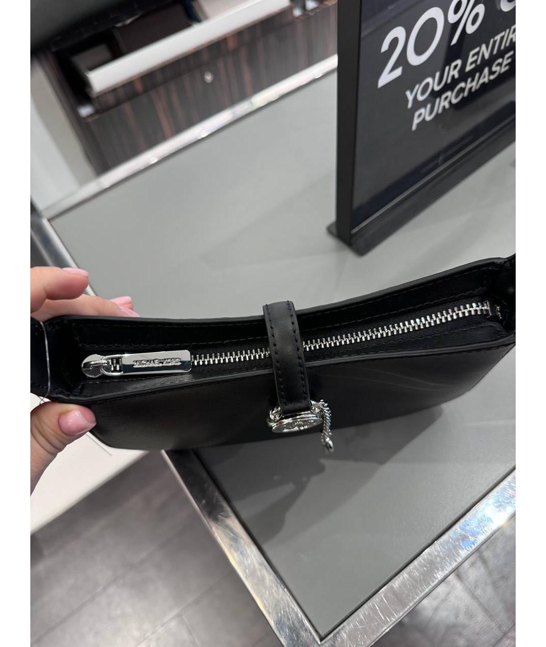 MICHAEL KORS Черная кожаная сумка с короткими ручками, фото 3