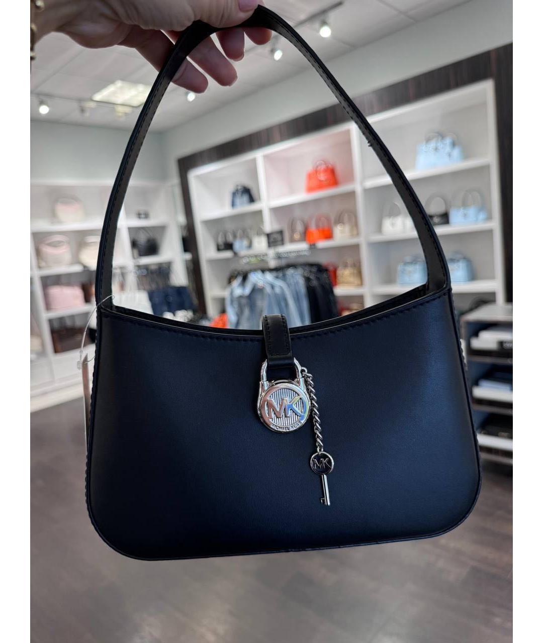 MICHAEL KORS Черная кожаная сумка с короткими ручками, фото 2
