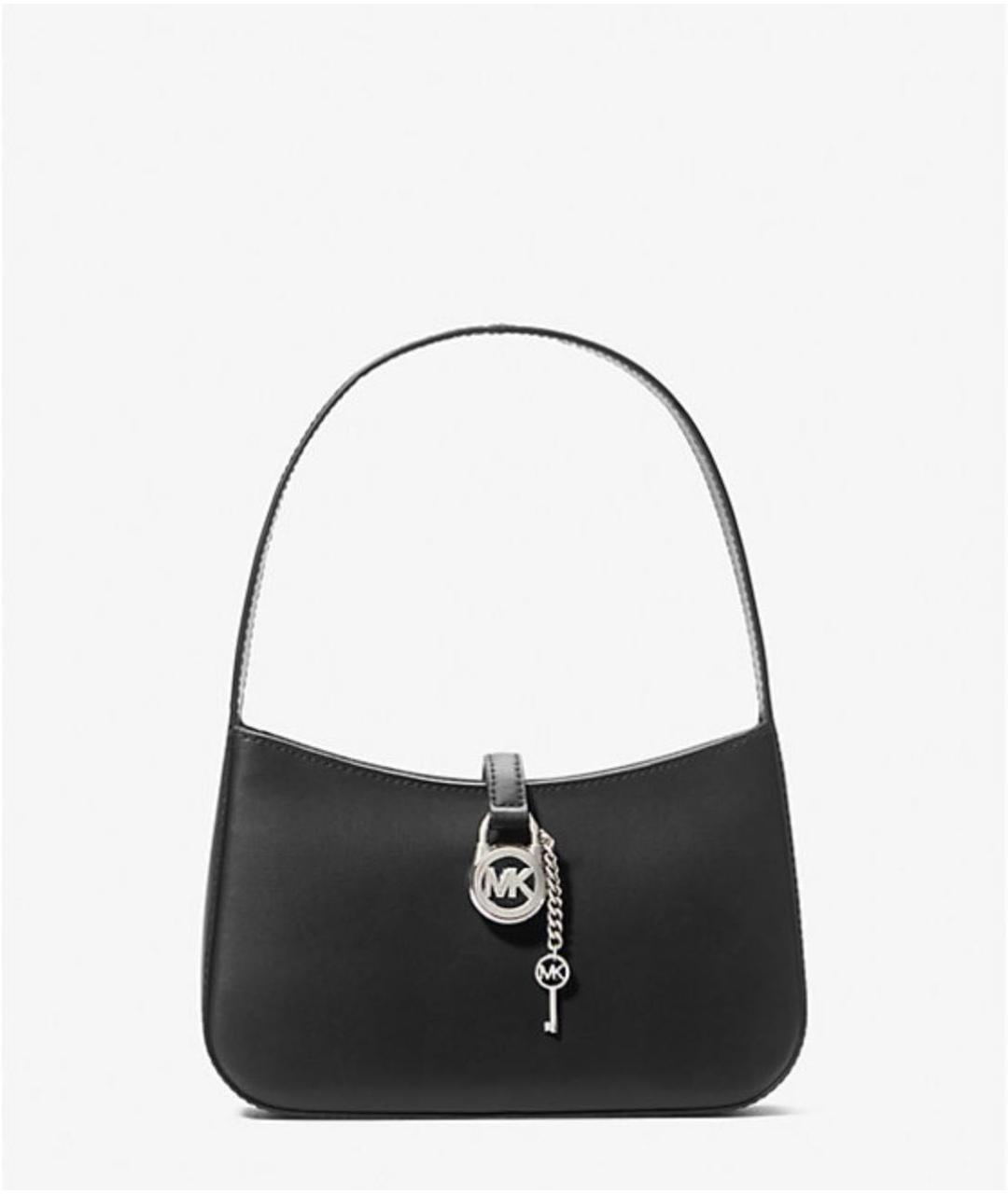 MICHAEL KORS Черная кожаная сумка с короткими ручками, фото 7