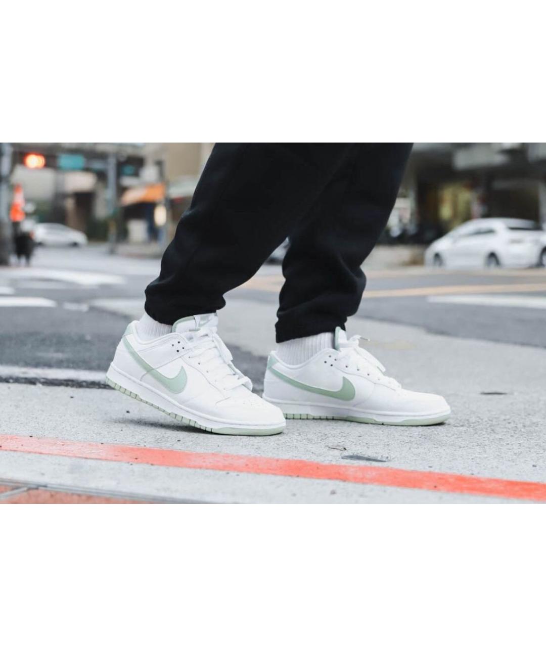NIKE Белые кожаные низкие кроссовки / кеды, фото 8