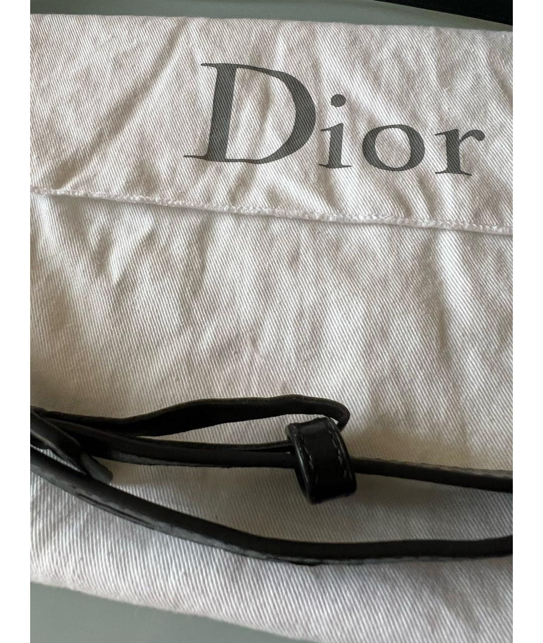 CHRISTIAN DIOR Черный кожаный ремень, фото 6