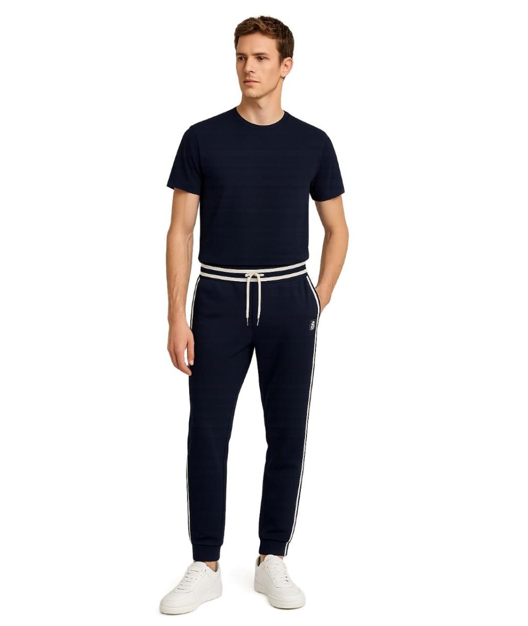 ZEGNA Темно-синие шерстяные повседневные брюки, фото 6