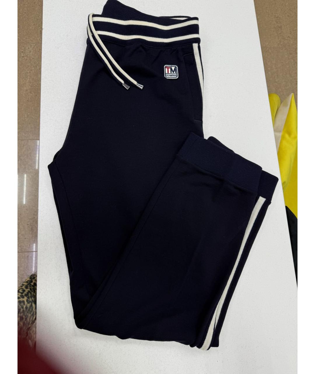 ZEGNA Темно-синие шерстяные повседневные брюки, фото 3