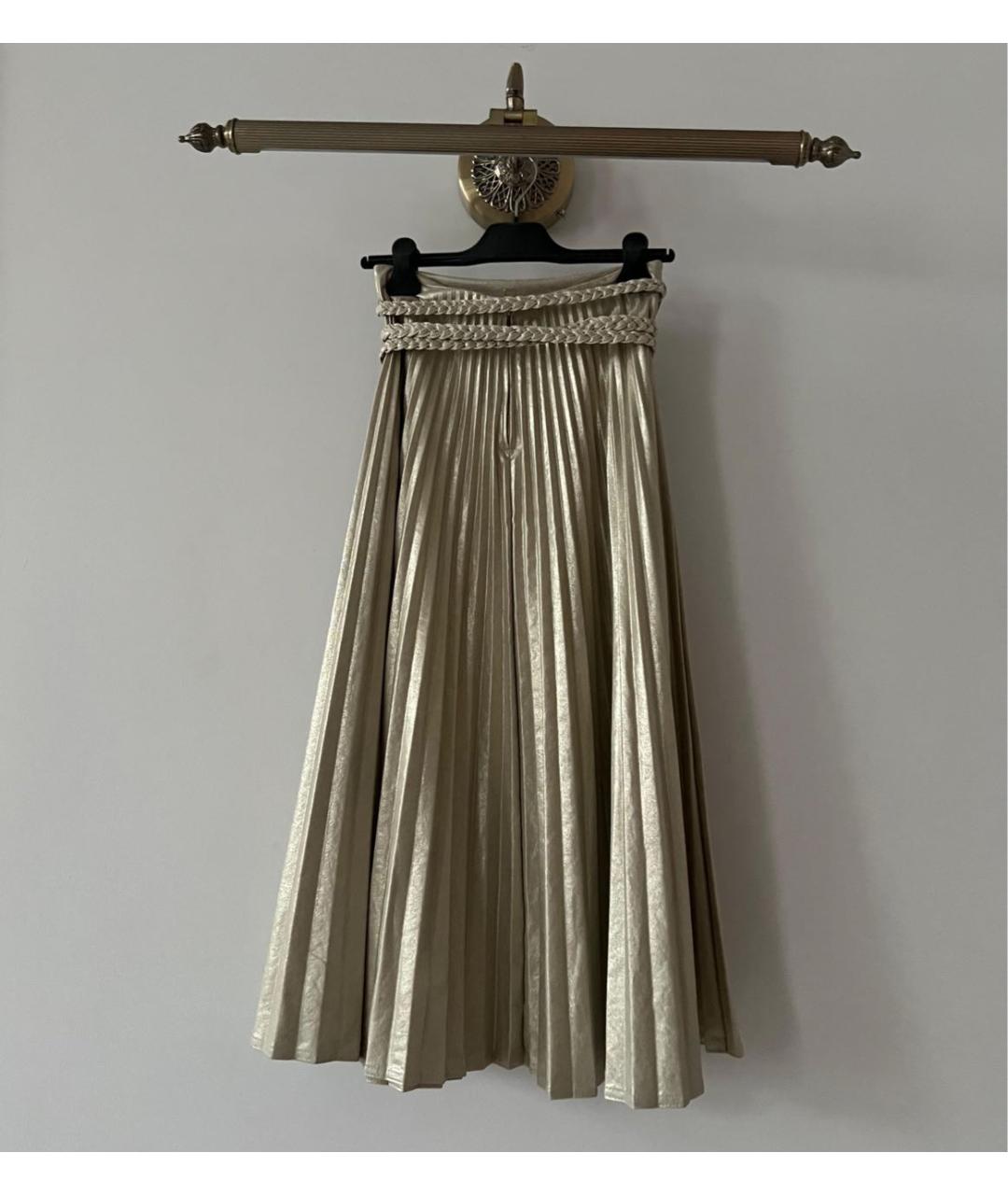 CHRISTIAN DIOR Бежевая хлопковая юбка макси, фото 3