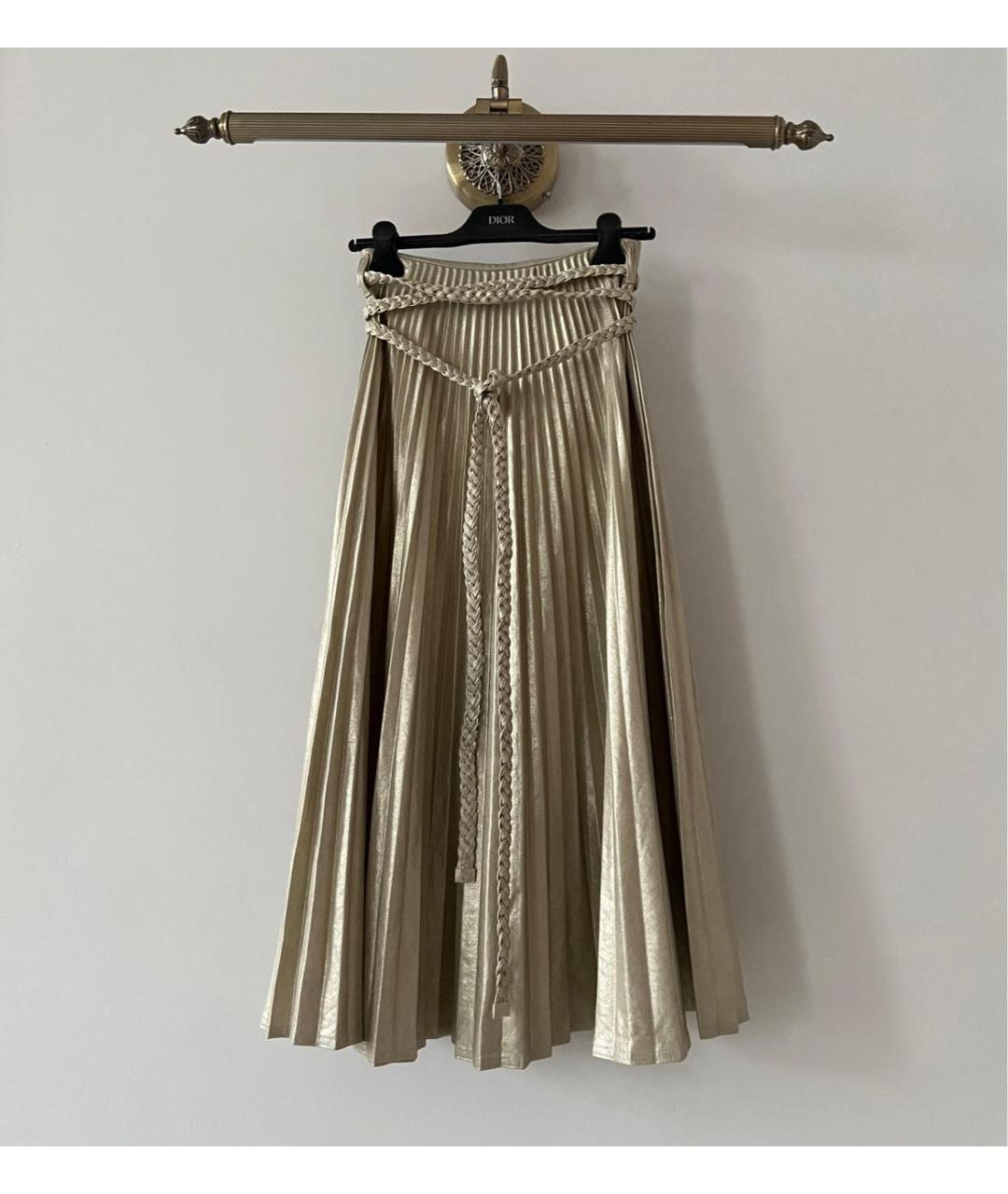 CHRISTIAN DIOR Бежевая хлопковая юбка макси, фото 8