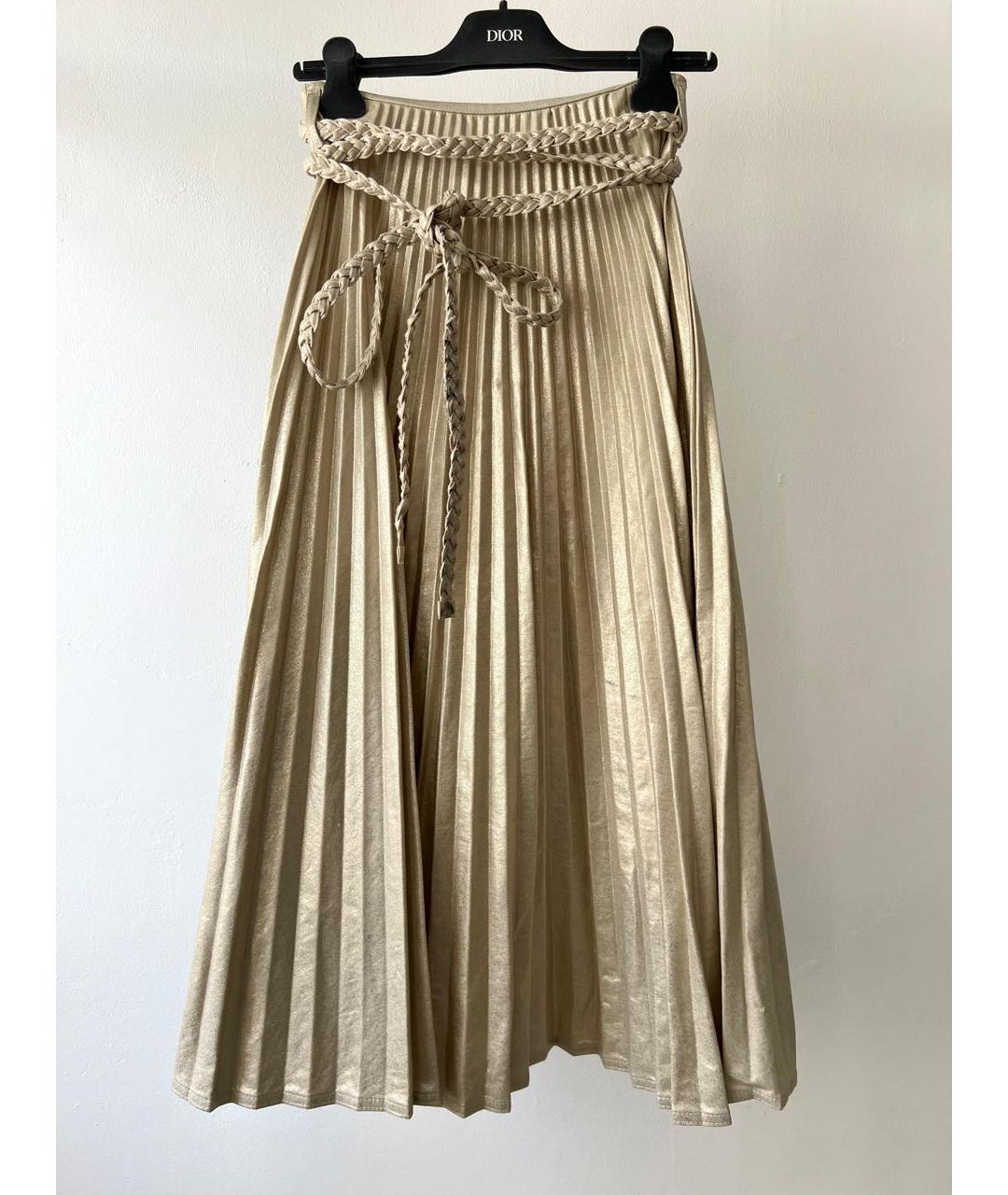 CHRISTIAN DIOR Бежевая хлопковая юбка макси, фото 9