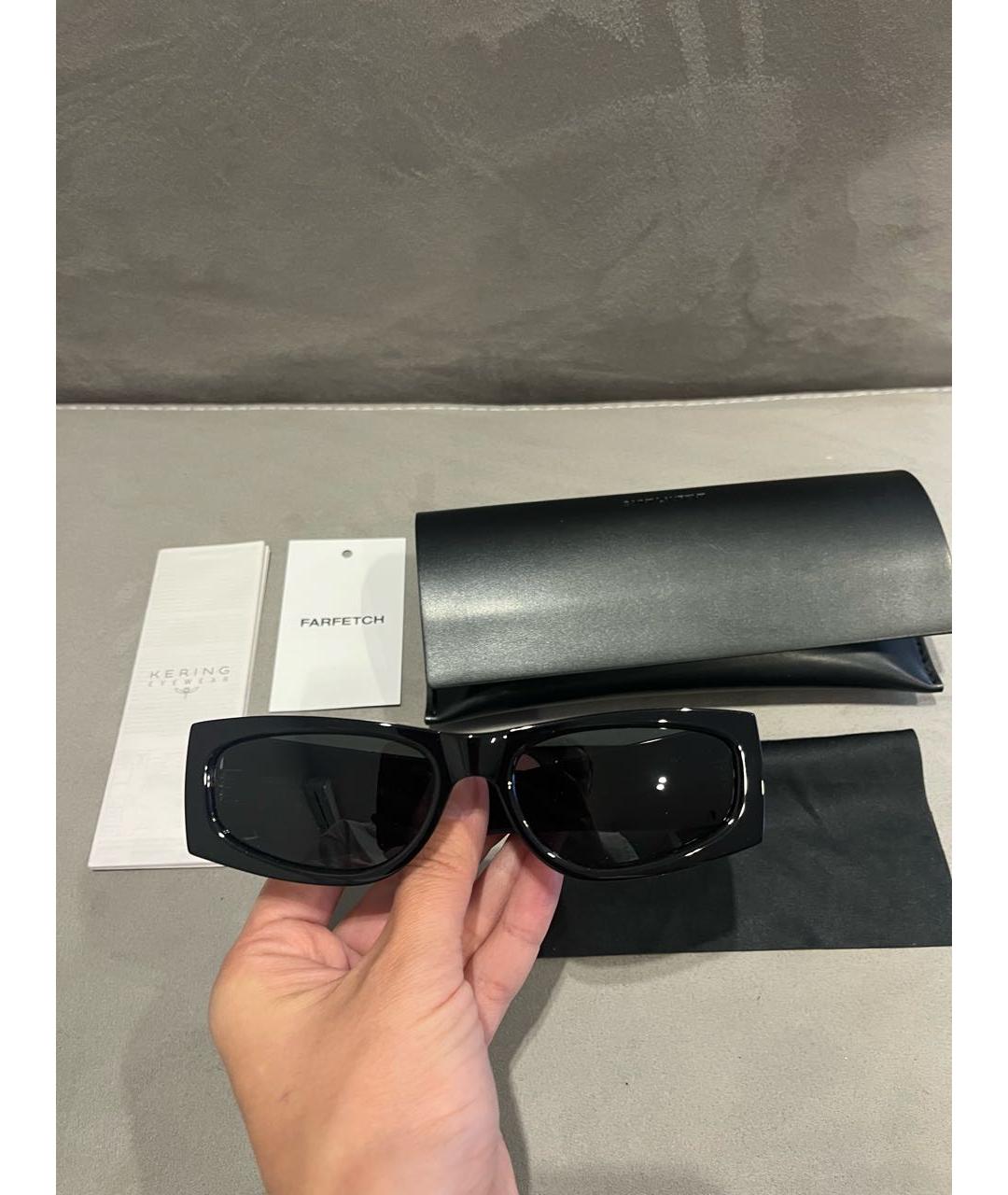 SAINT LAURENT Черные пластиковые солнцезащитные очки, фото 4