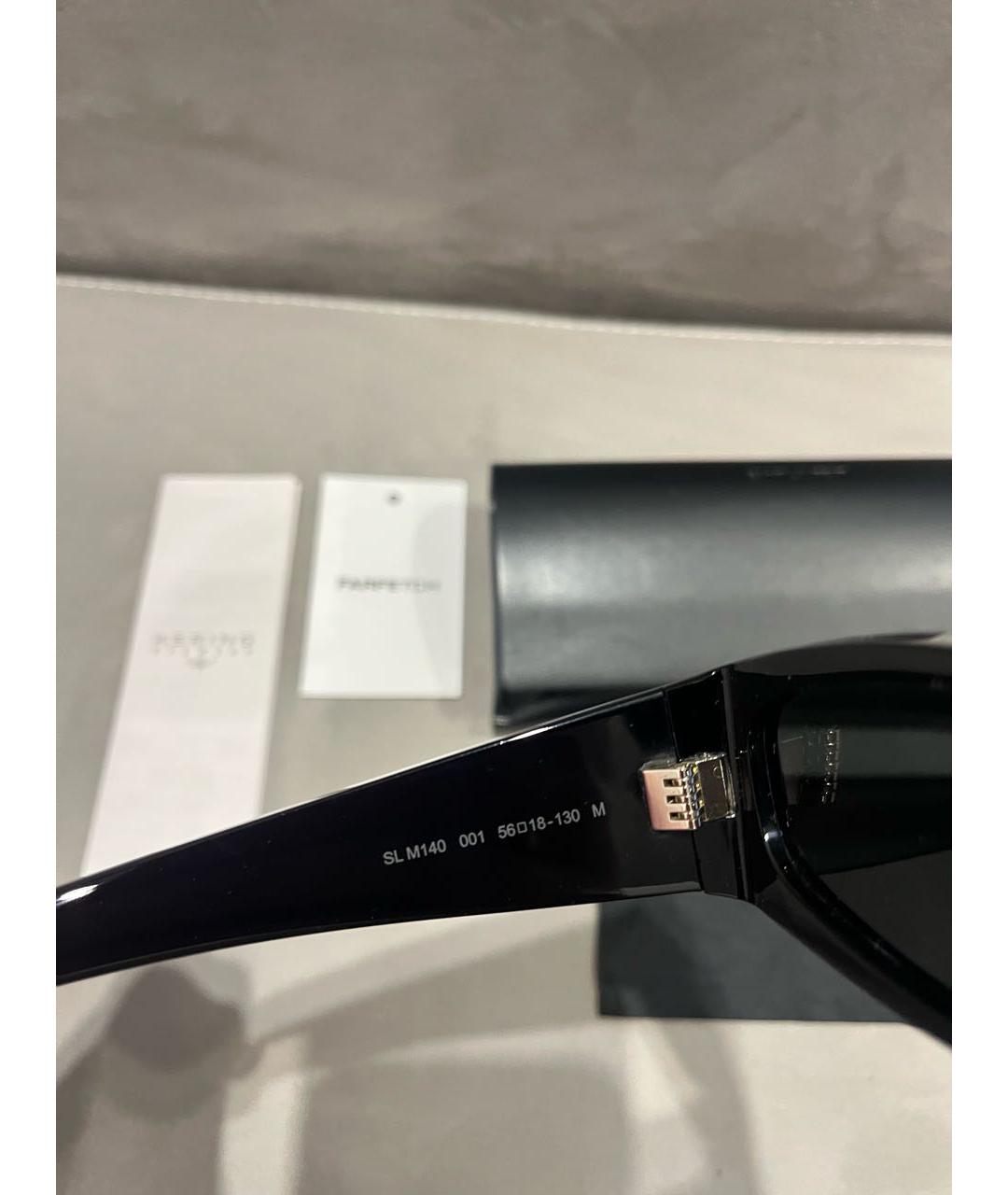 SAINT LAURENT Черные пластиковые солнцезащитные очки, фото 7