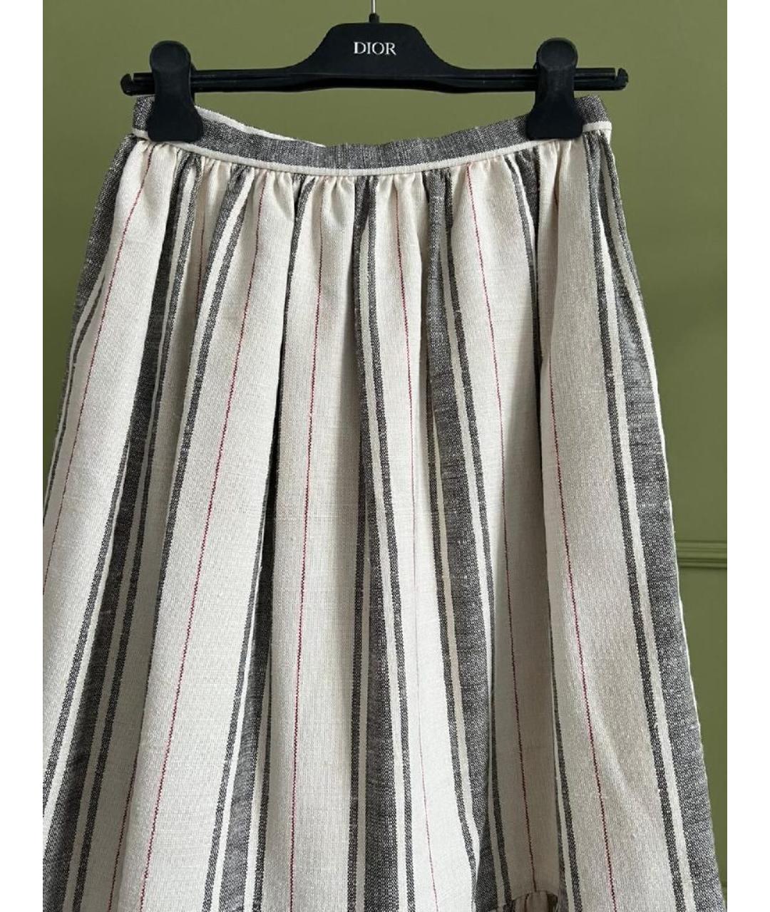 CHRISTIAN DIOR Бежевая хлопковая юбка макси, фото 3