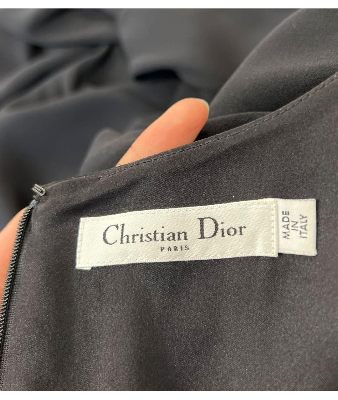 CHRISTIAN DIOR Черное шелковое платье, фото 3