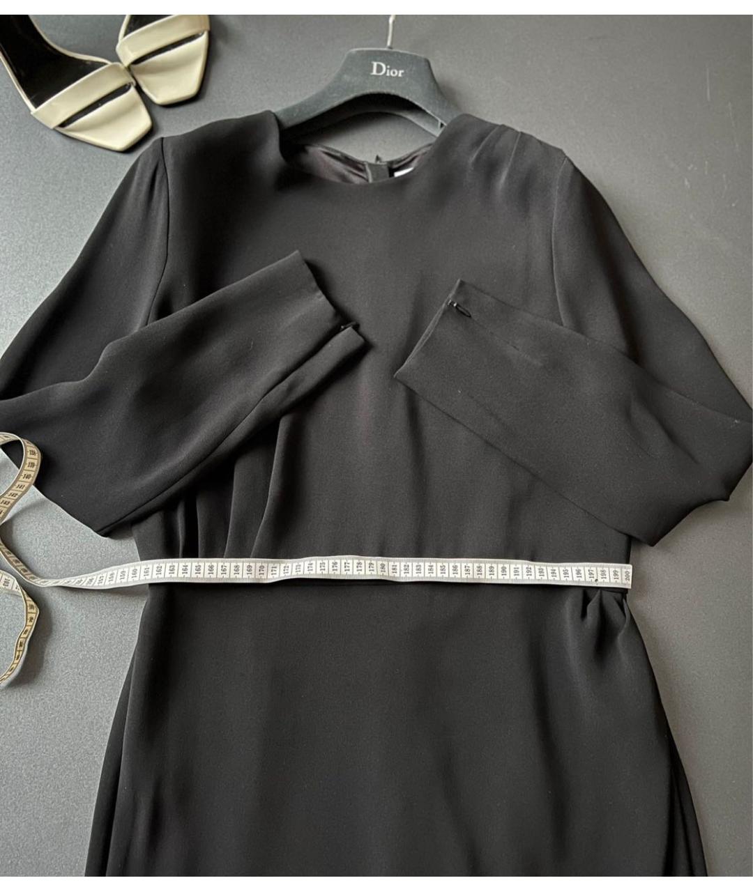 CHRISTIAN DIOR Черное шелковое платье, фото 6