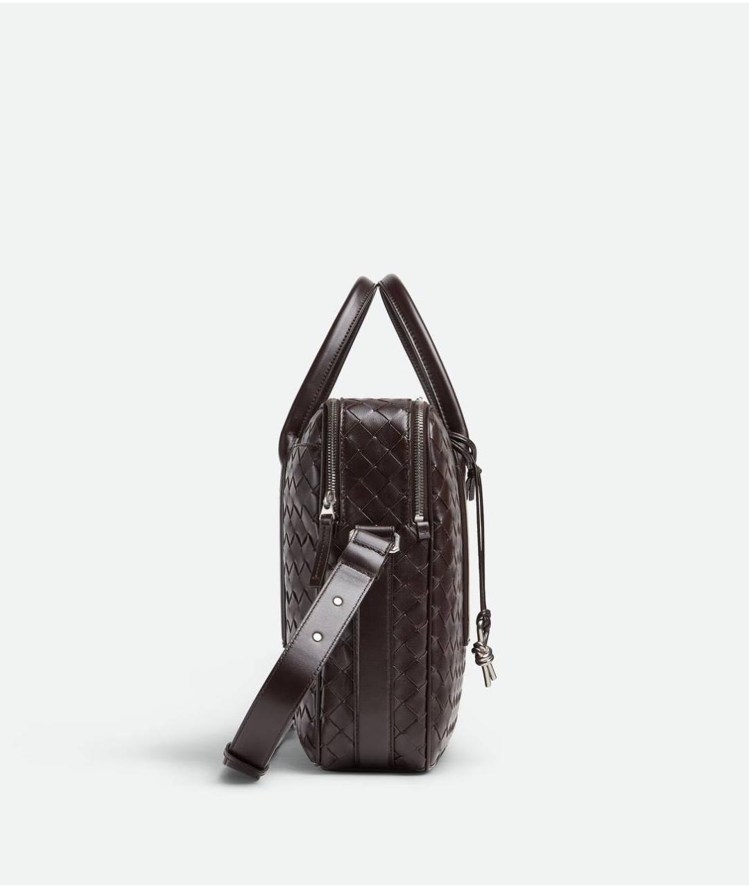 BOTTEGA VENETA Черный кожаный портфель, фото 5