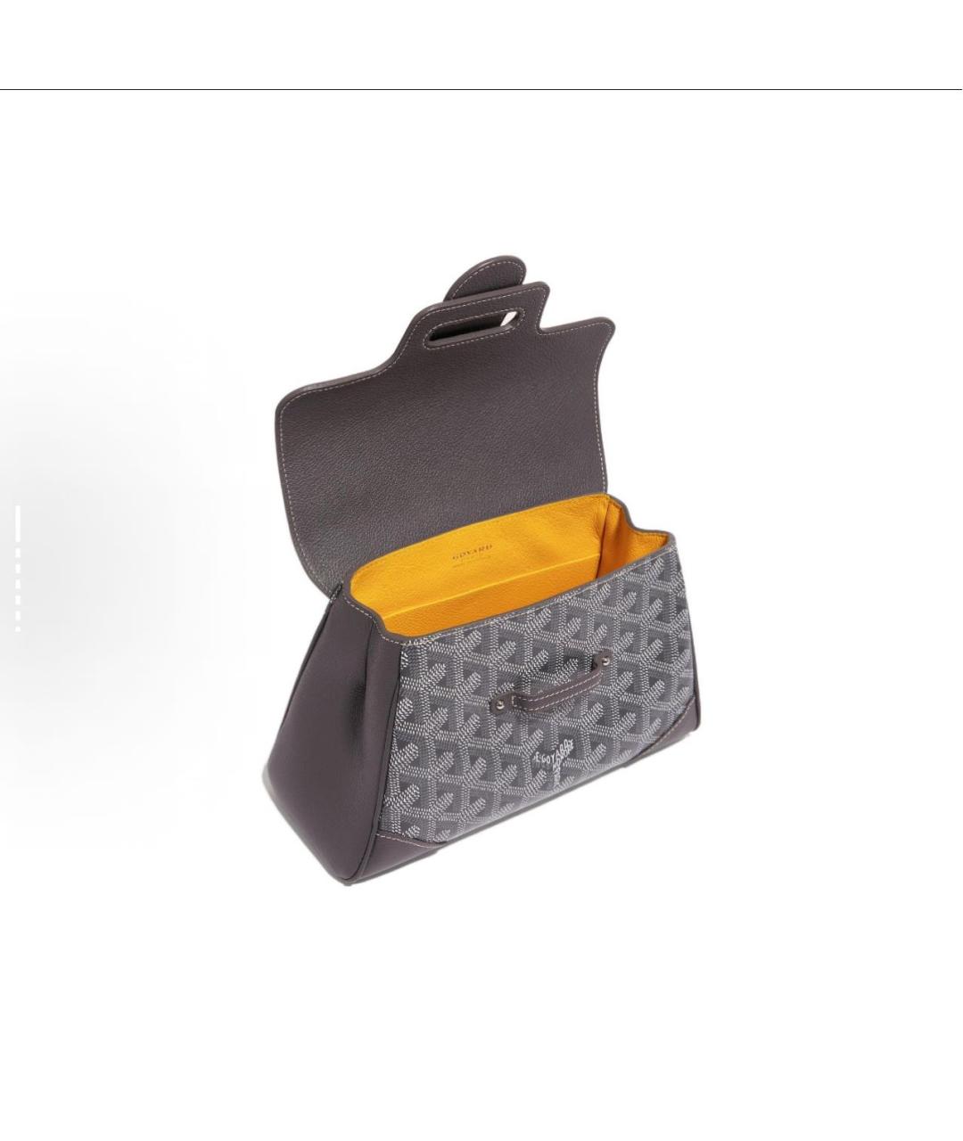 GOYARD Антрацитовая кожаная сумка через плечо, фото 4
