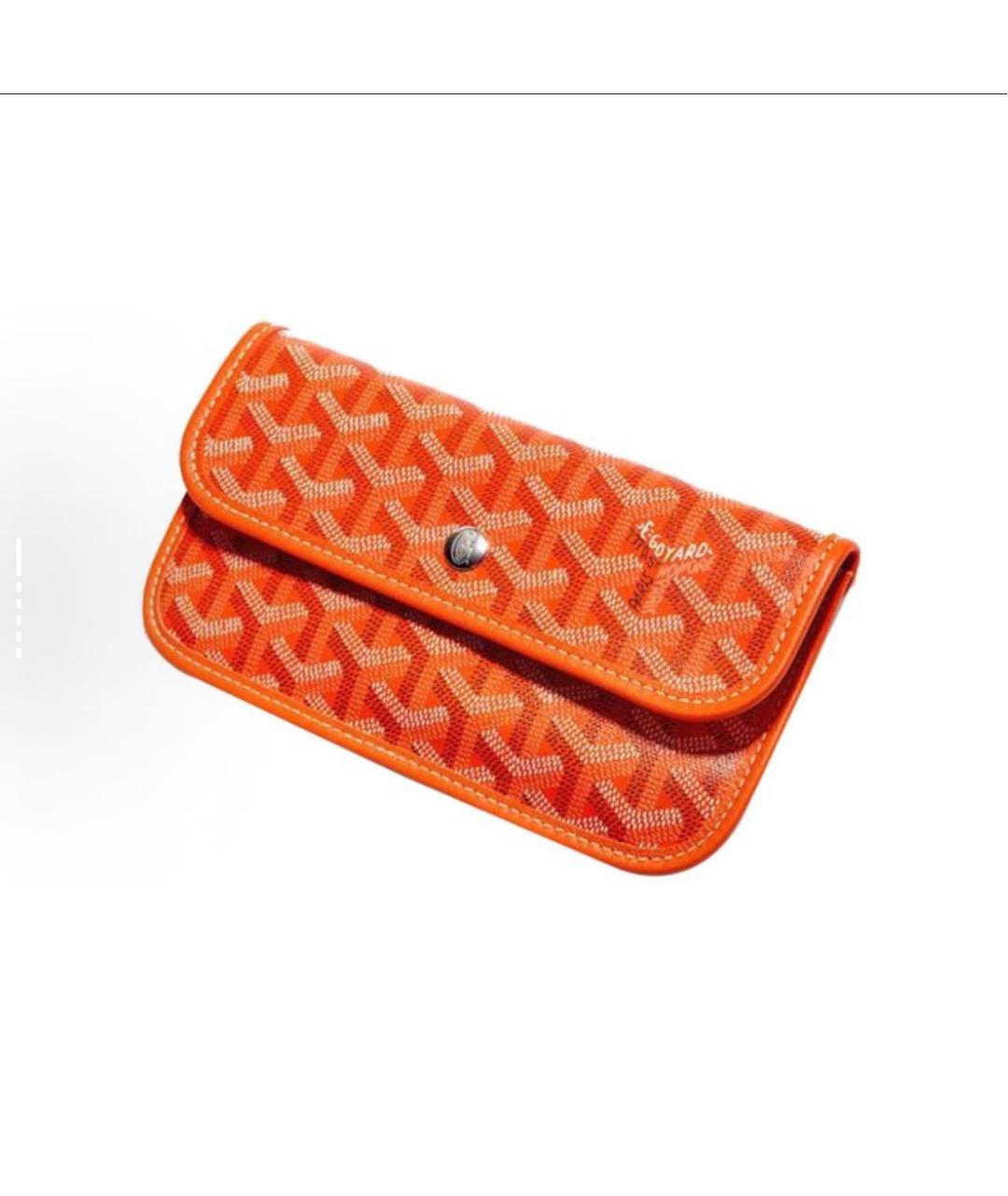 GOYARD Оранжевая кожаная сумка через плечо, фото 4