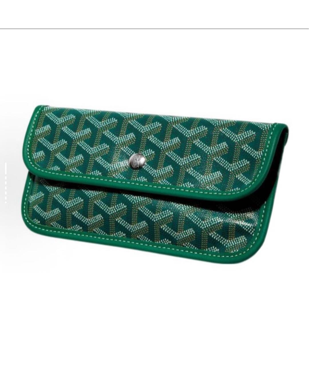 GOYARD Зеленая кожаная сумка через плечо, фото 4