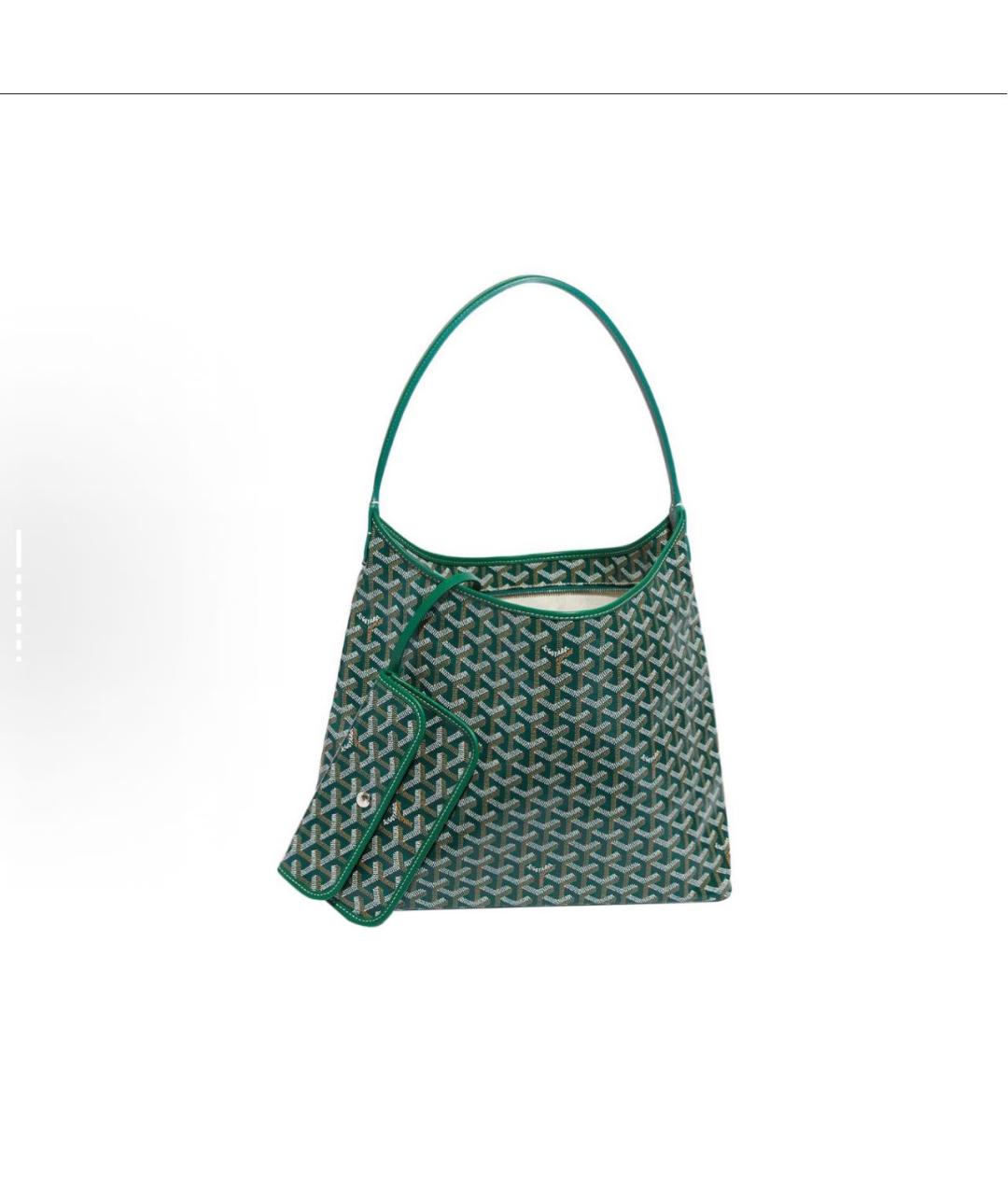 GOYARD Зеленая кожаная сумка через плечо, фото 2