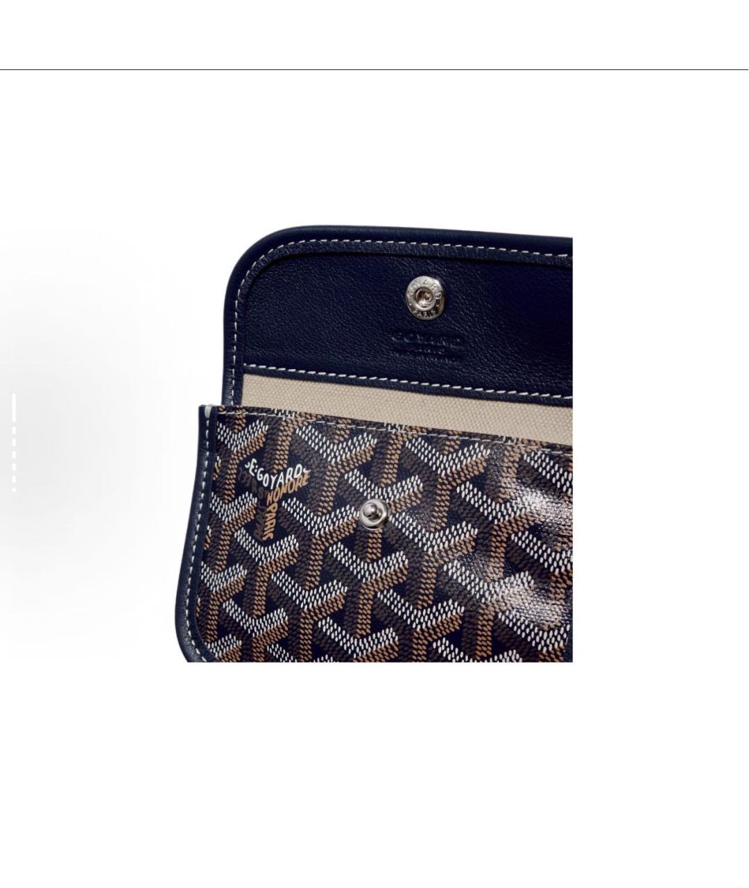 GOYARD Темно-синяя кожаная сумка через плечо, фото 6