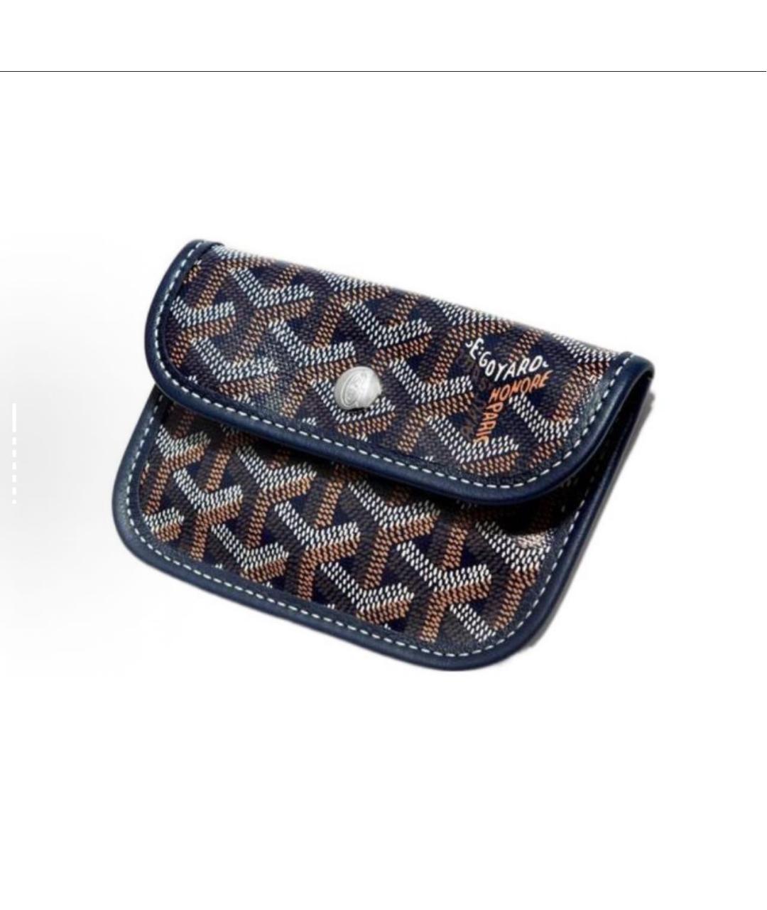 GOYARD Темно-синяя кожаная сумка через плечо, фото 5