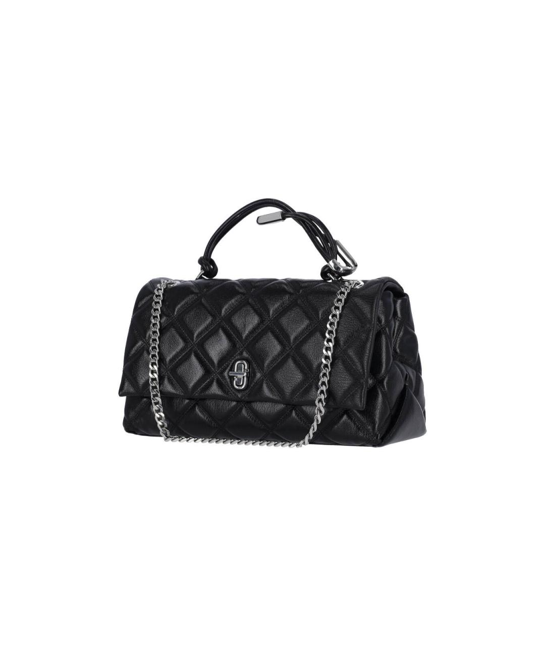 MARC JACOBS Черная кожаная сумка с короткими ручками, фото 2