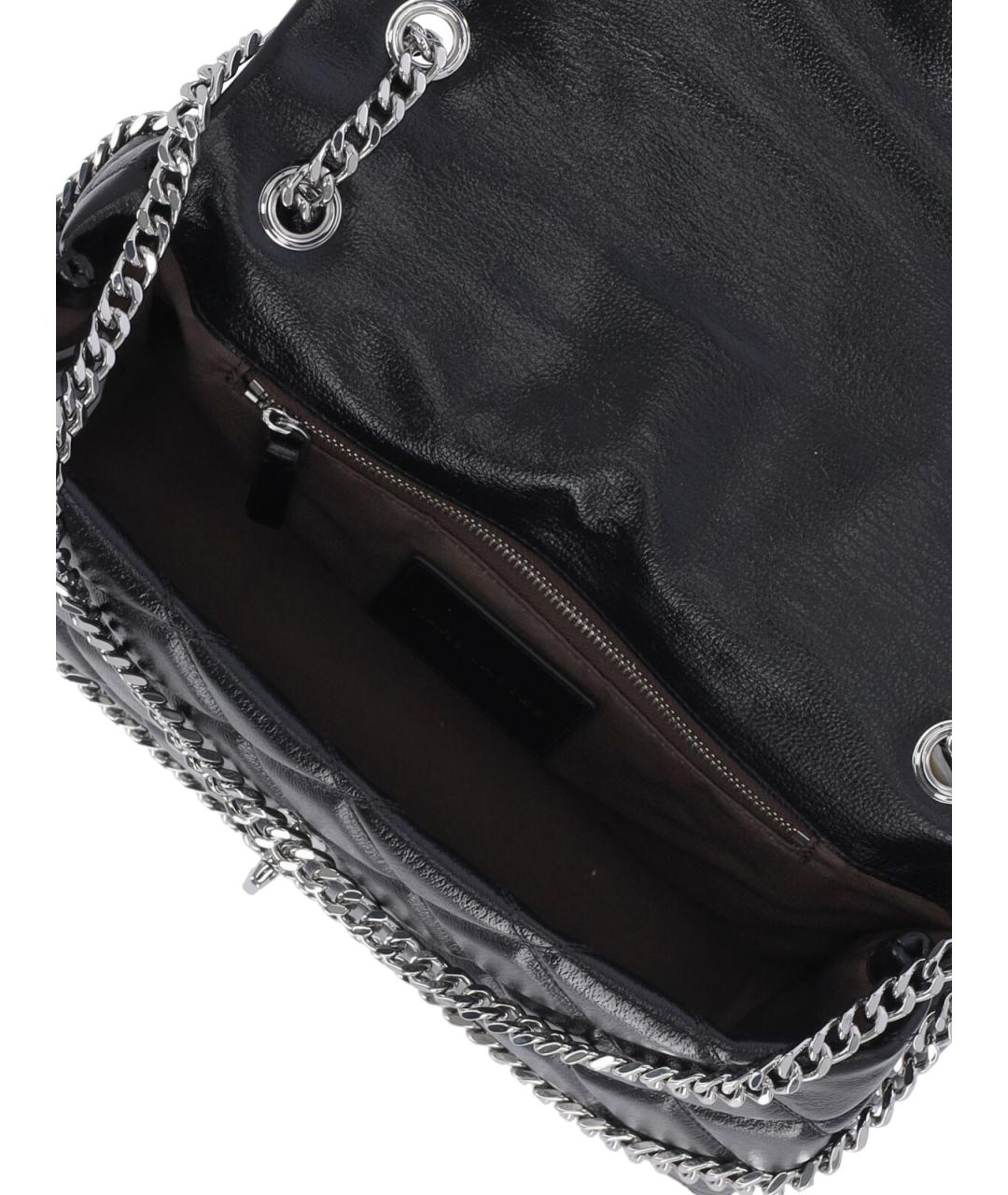 MARC JACOBS Черная кожаная сумка с короткими ручками, фото 4
