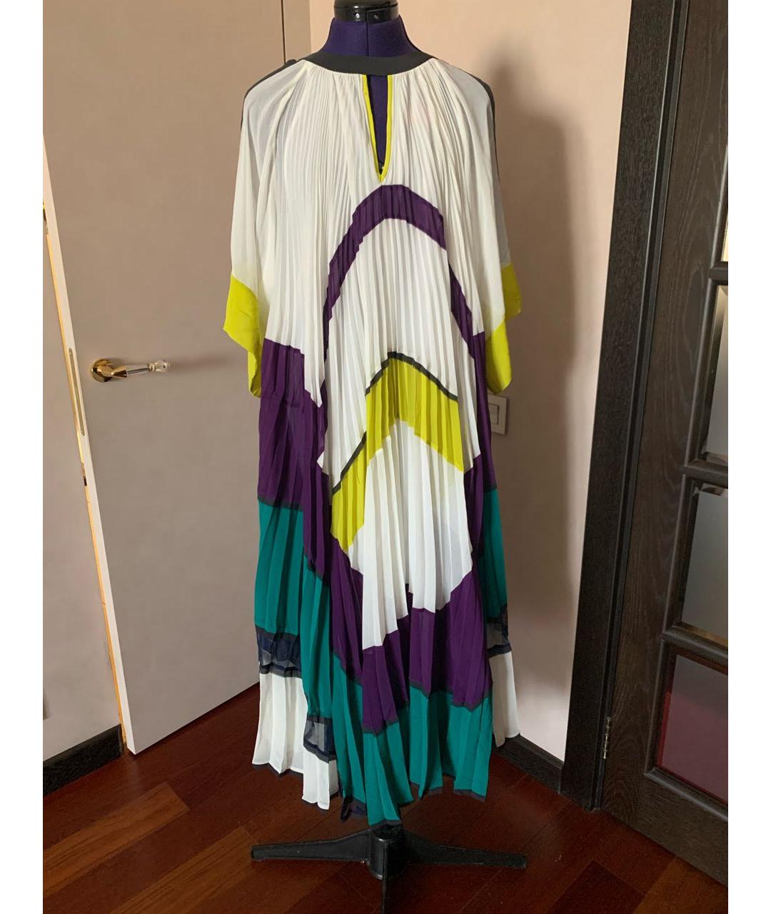 BCBG MAXAZRIA Мульти шелковое платье, фото 9