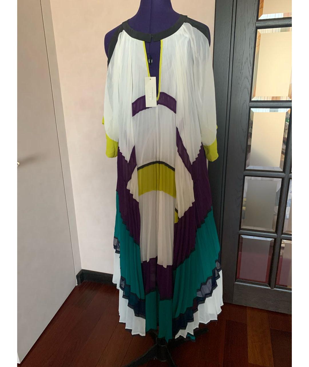 BCBG MAXAZRIA Мульти шелковое платье, фото 2